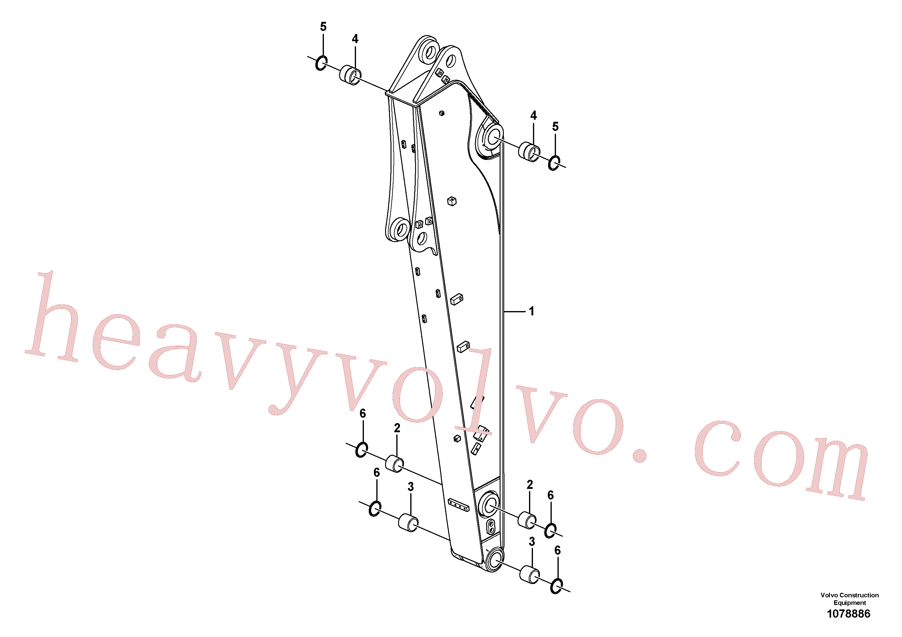 VOE14552117 for Volvo Dipper arm(1078886 assembly)