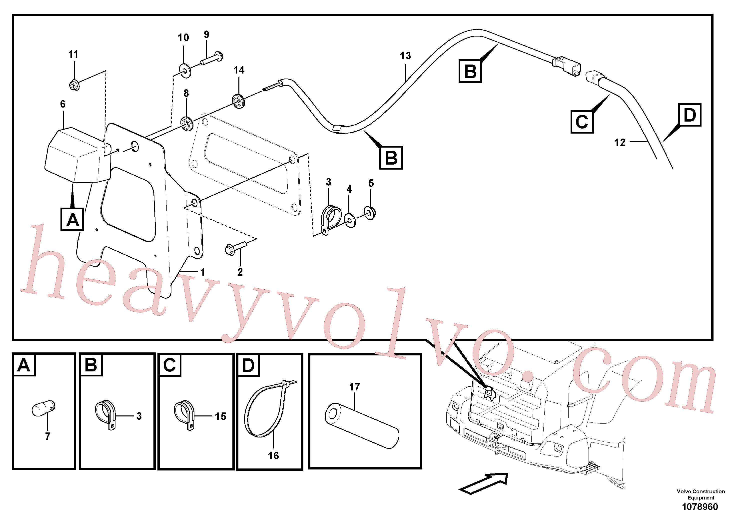 VOE960137 for Volvo Sign lamp.(1078960 assembly)