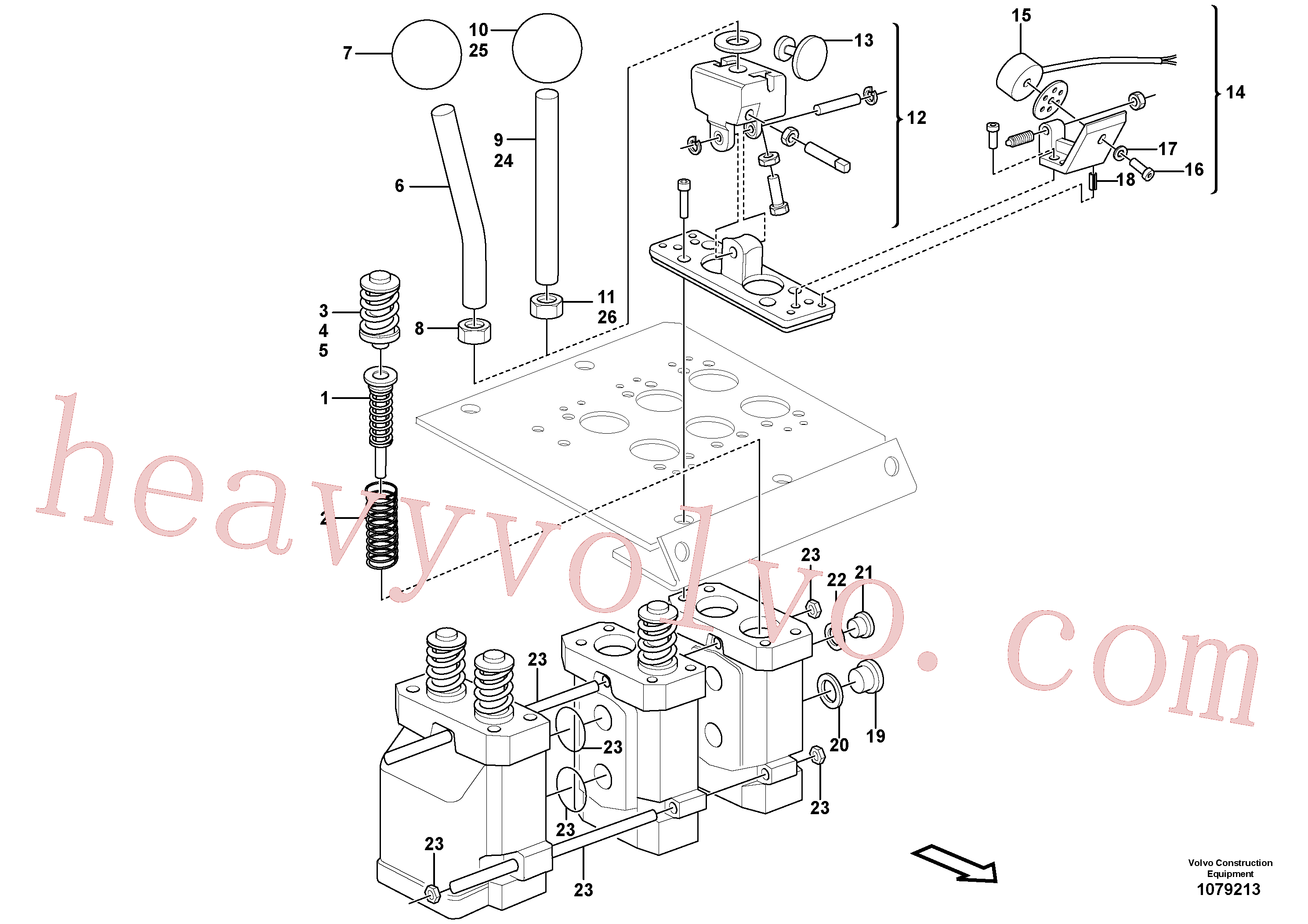 VOE11172599 for Volvo Servo valve(1079213 assembly)