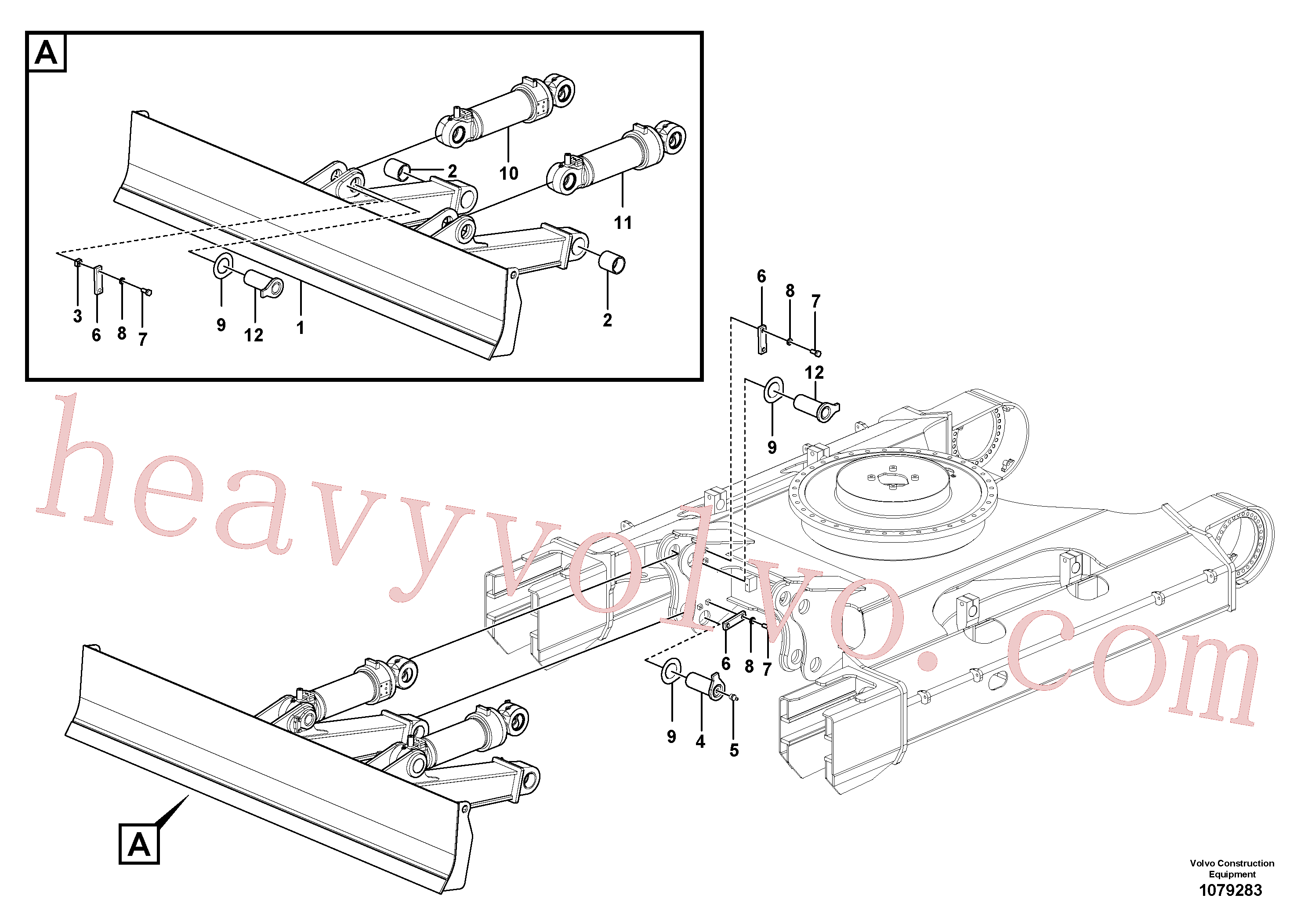 VOE14551078 for Volvo Dozer blade(1079283 assembly)