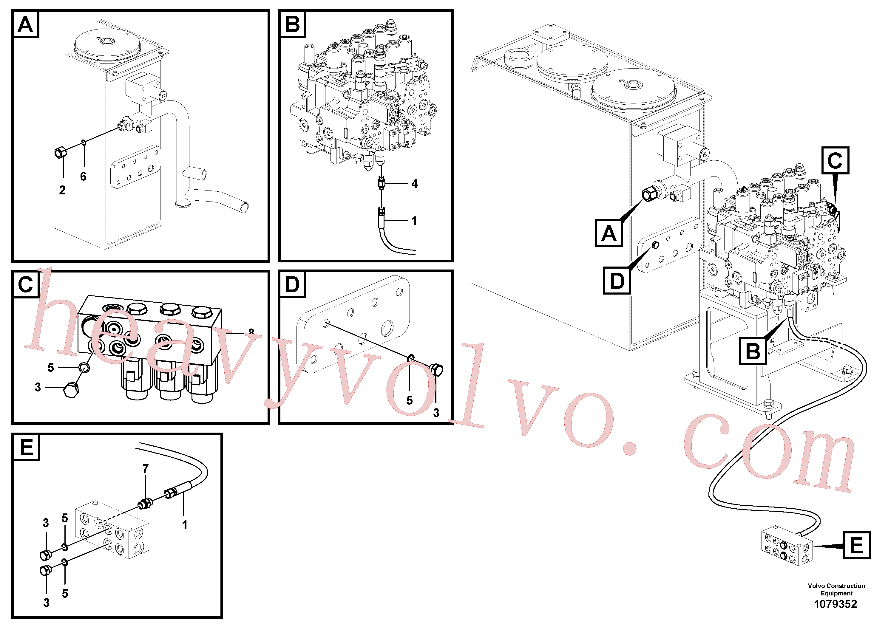 VOE14633370 for Volvo Servo system, hammer and shear(1079352 assembly)