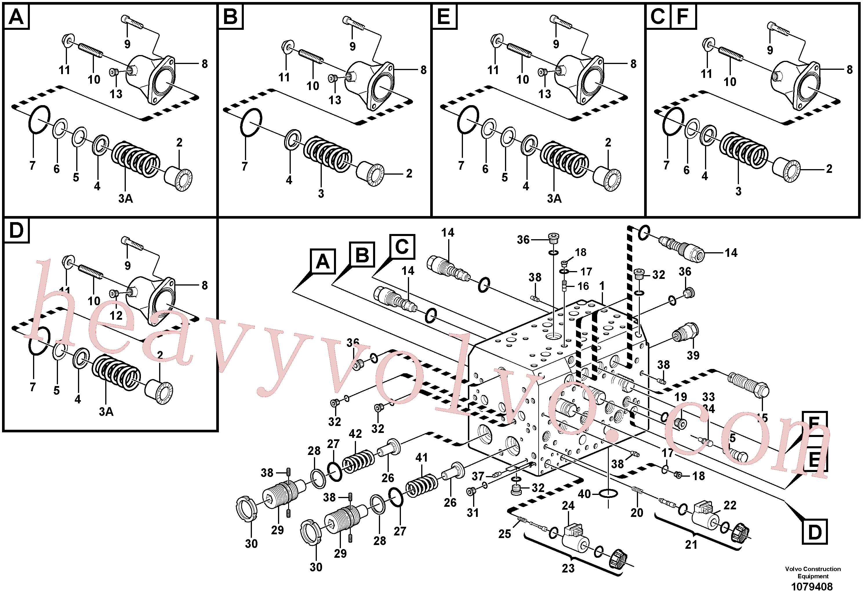 VOE983122 for Volvo Valve(1079408 assembly)