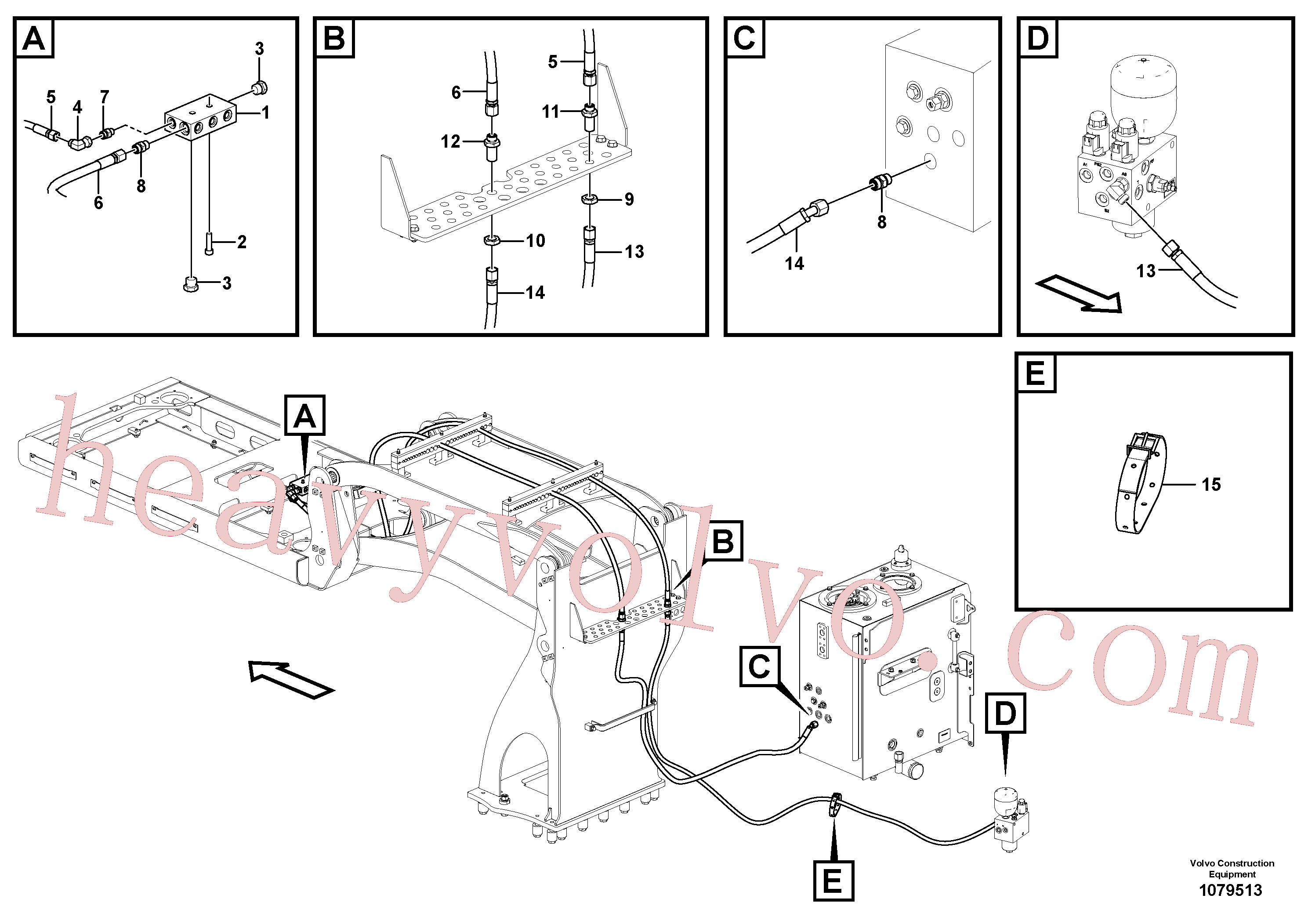 VOE14555855 for Volvo Servo system valves, elevating cab(1079513 assembly)