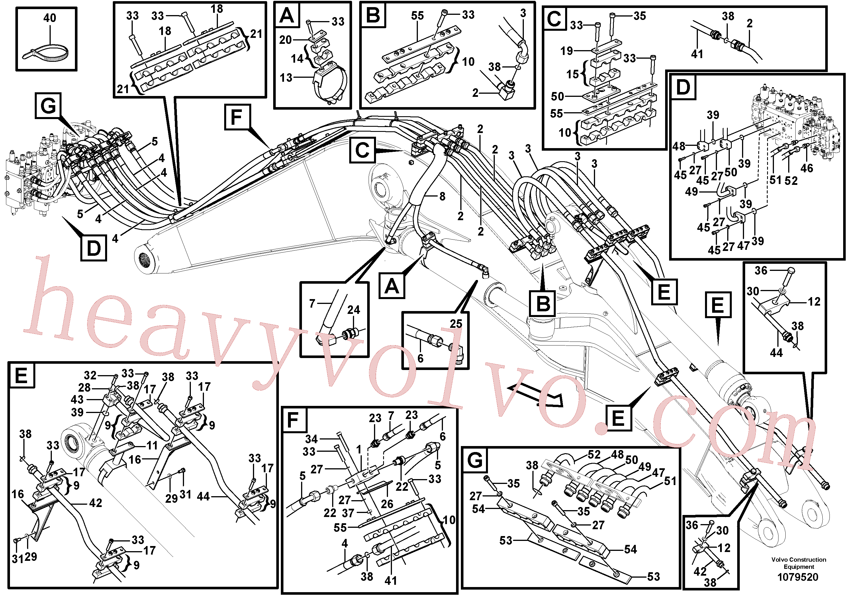 VOE14379244 for Volvo Working hydraulic, dipper arm cylinder on boom.(1079520 assembly)