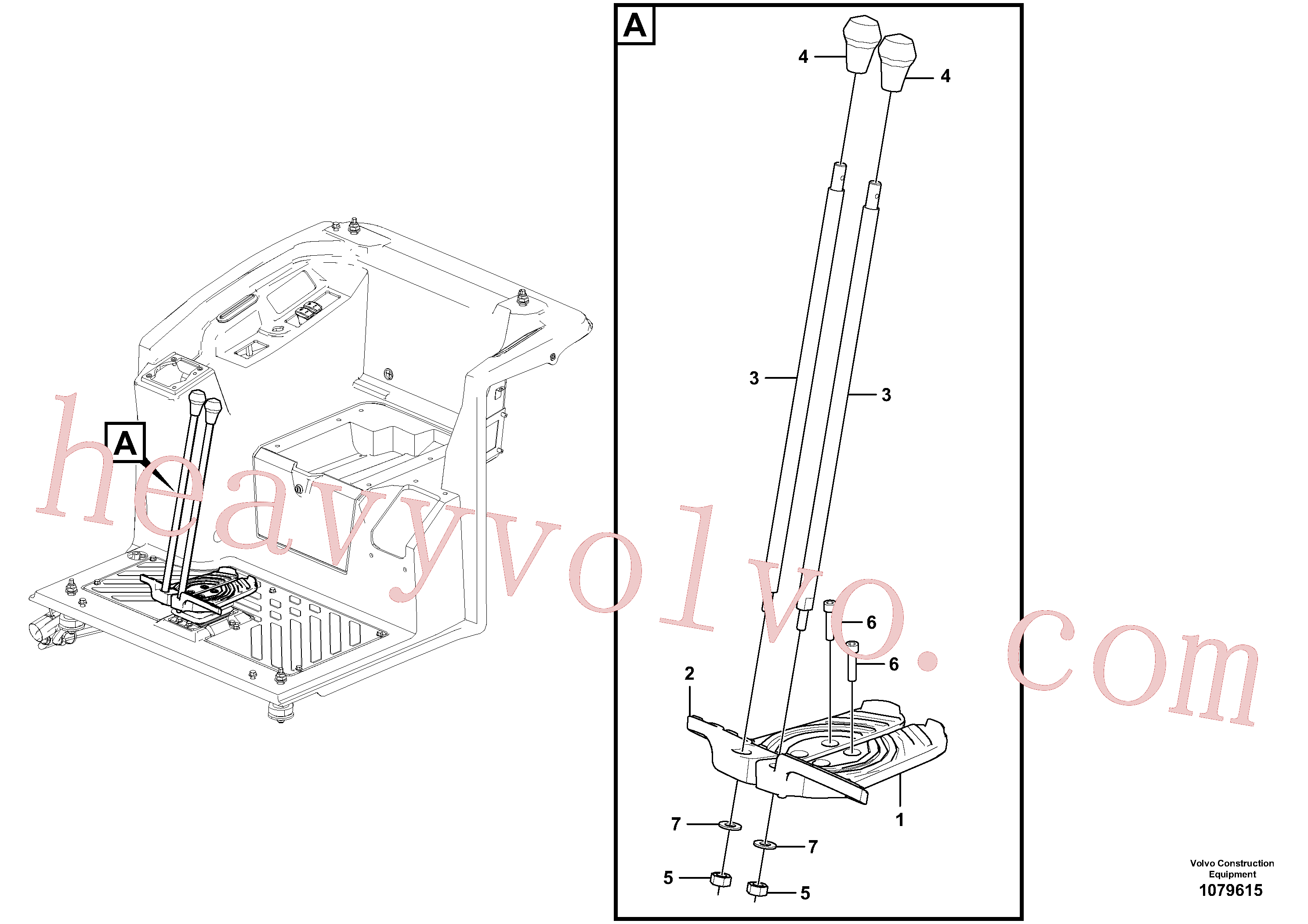 VOE15624138 for Volvo Control lever(1079615 assembly)