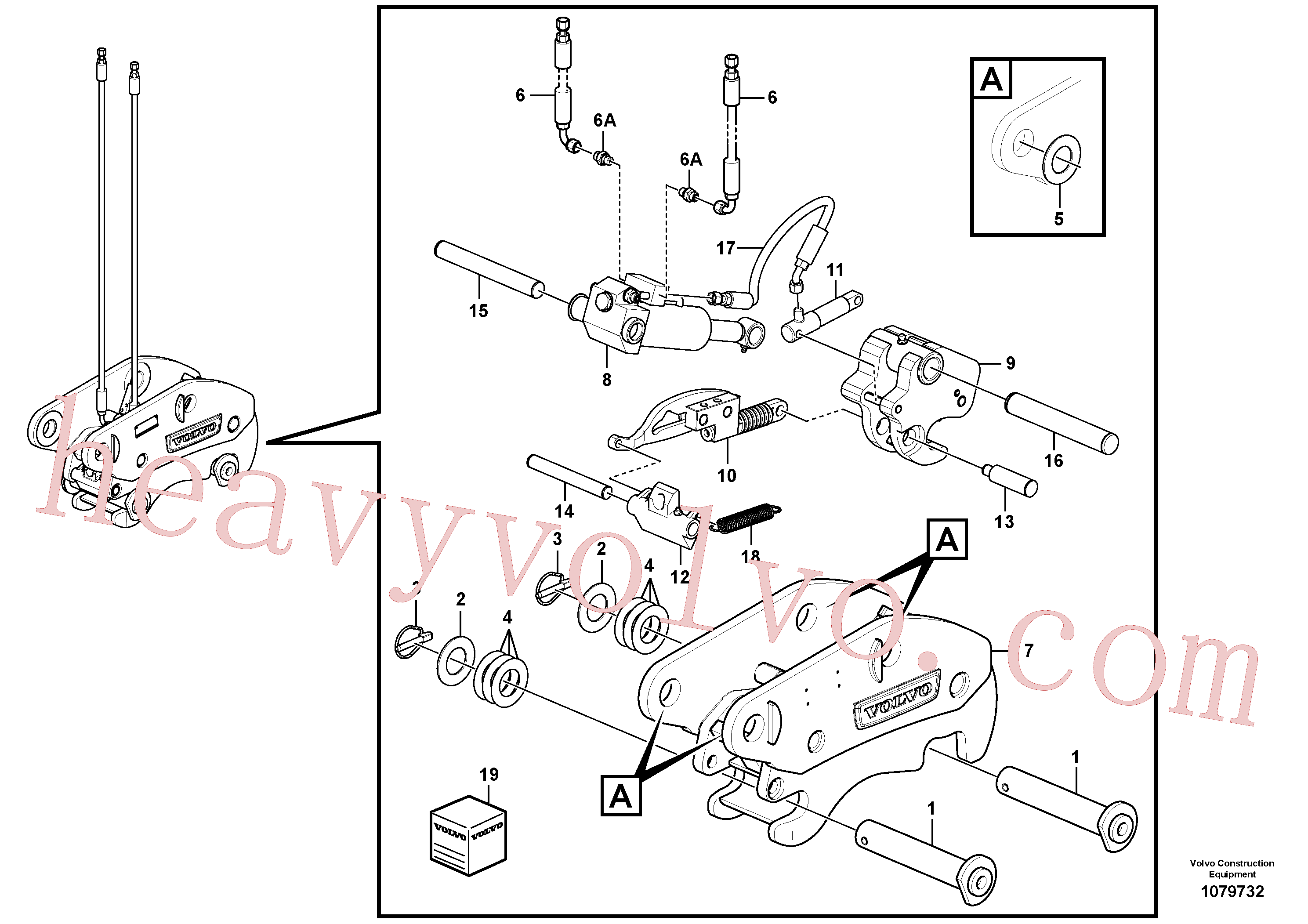 VOE403078 for Volvo Hydraulic attachment bracket(1079732 assembly)