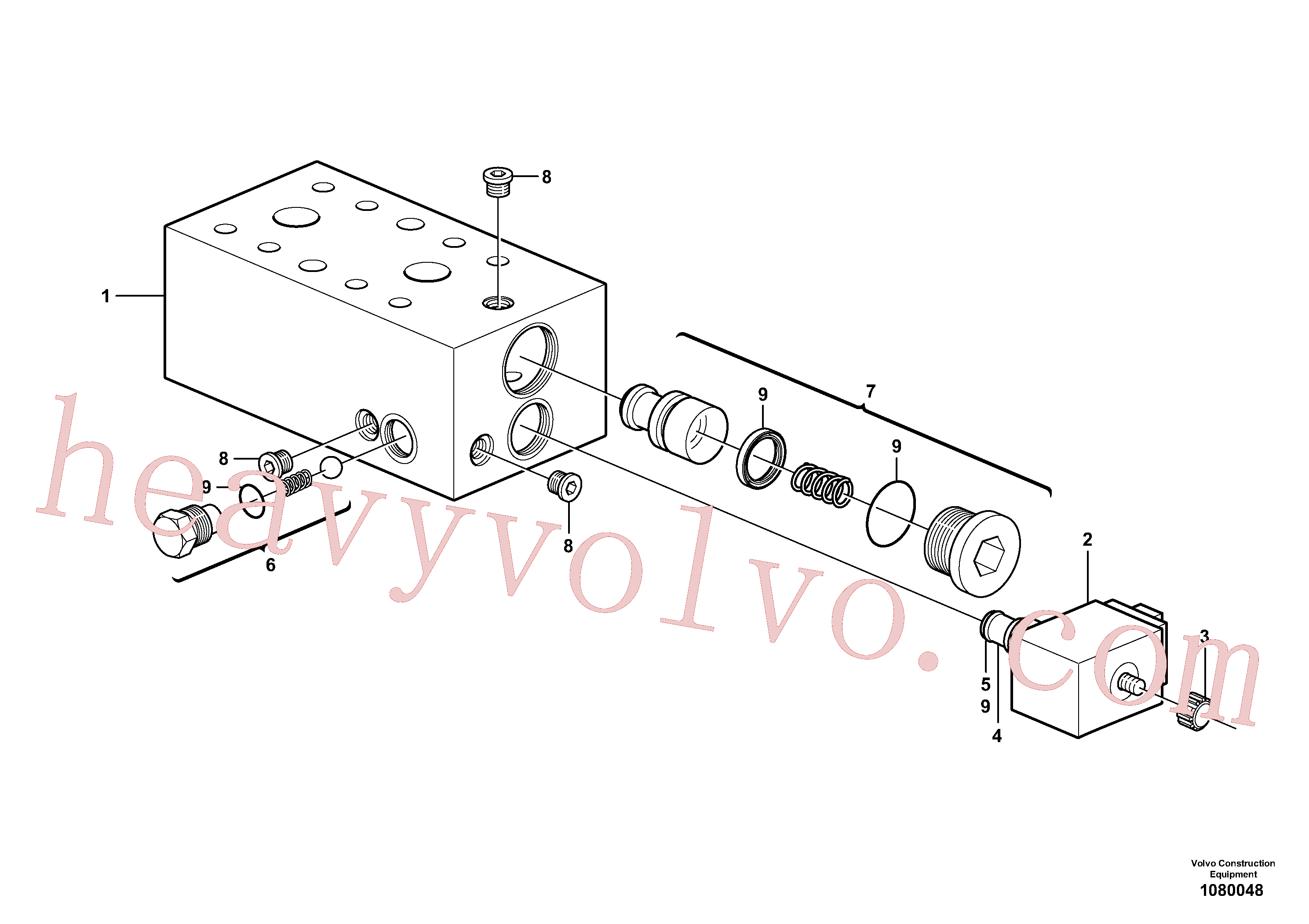 VOE11706075 for Volvo Valve, circuit body and return valve(1080048 assembly)