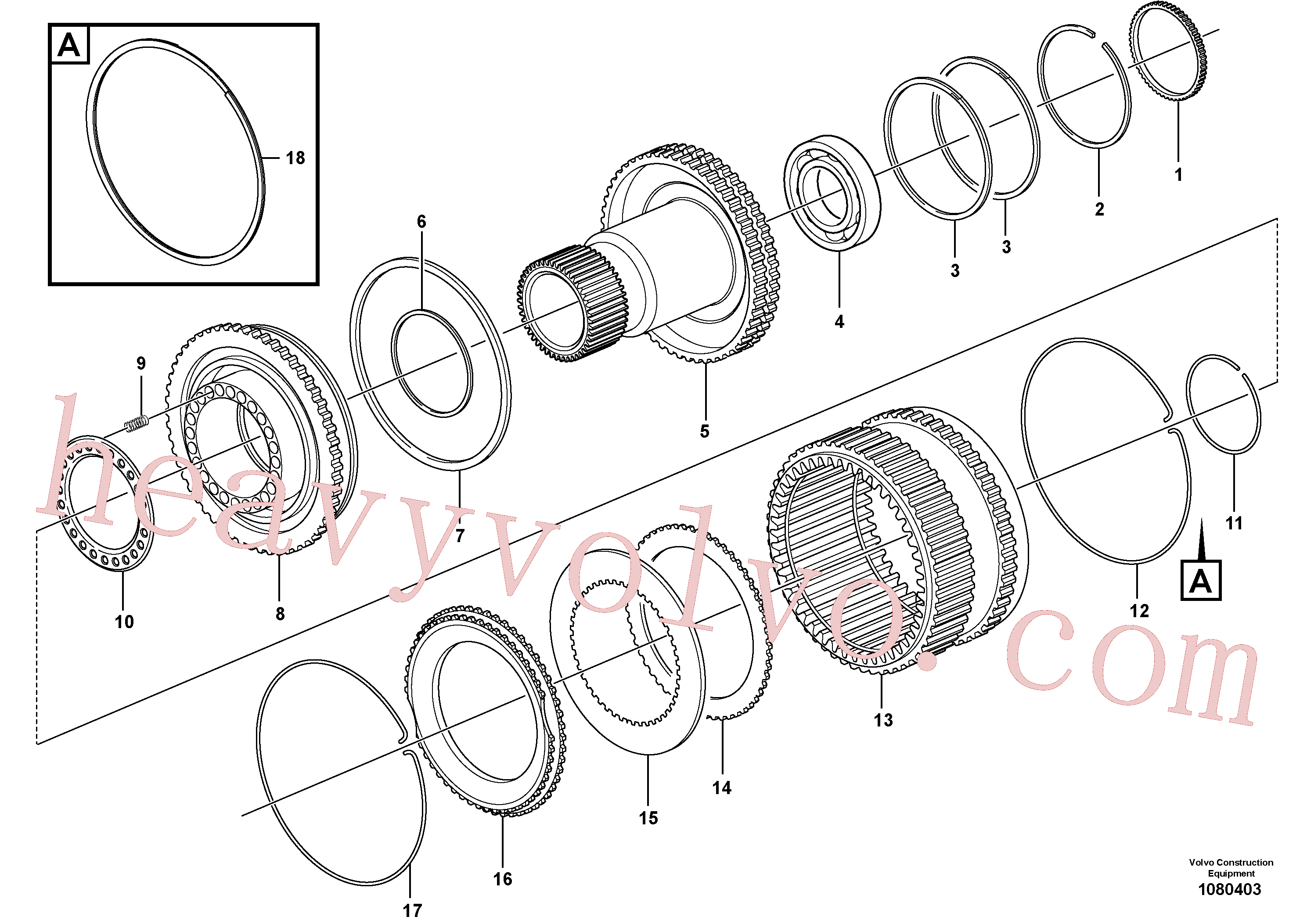 VOE15067329 for Volvo Clutch and brake(1080403 assembly)