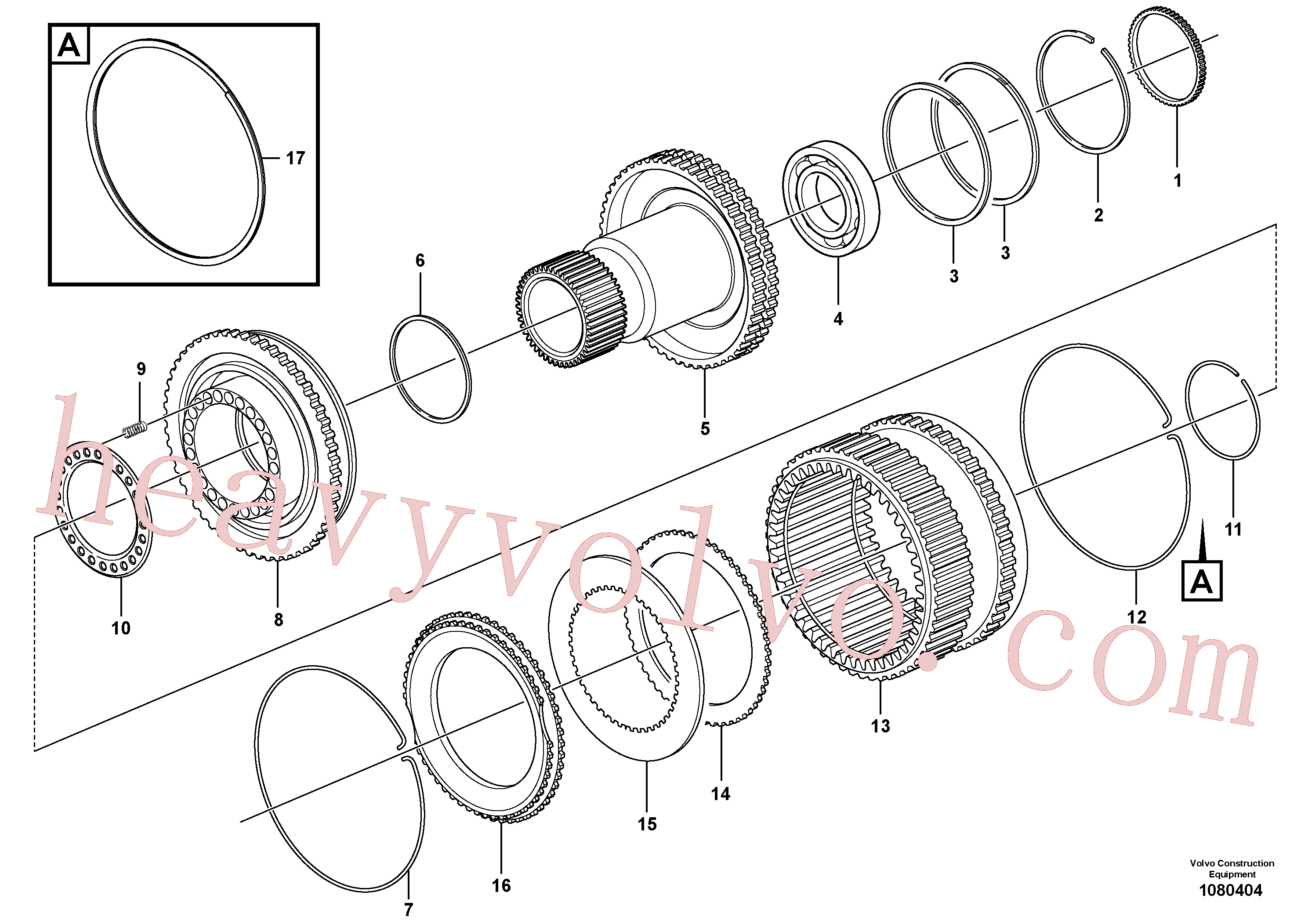 VOE15067329 for Volvo Clutch and brake(1080404 assembly)