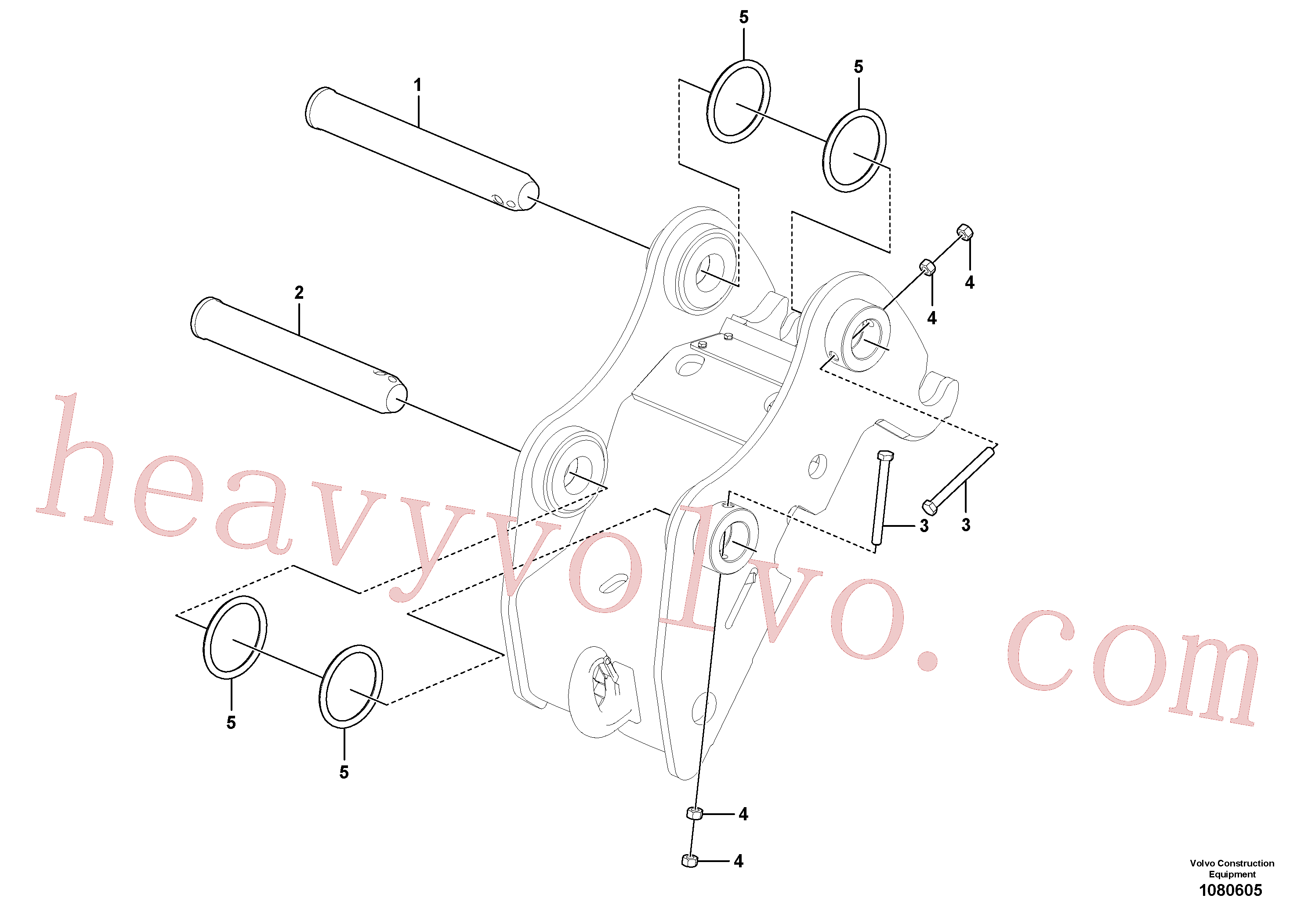 VOE992062 for Volvo Quickfit, hydraulic, Linkage for quickfit(1080605 assembly)