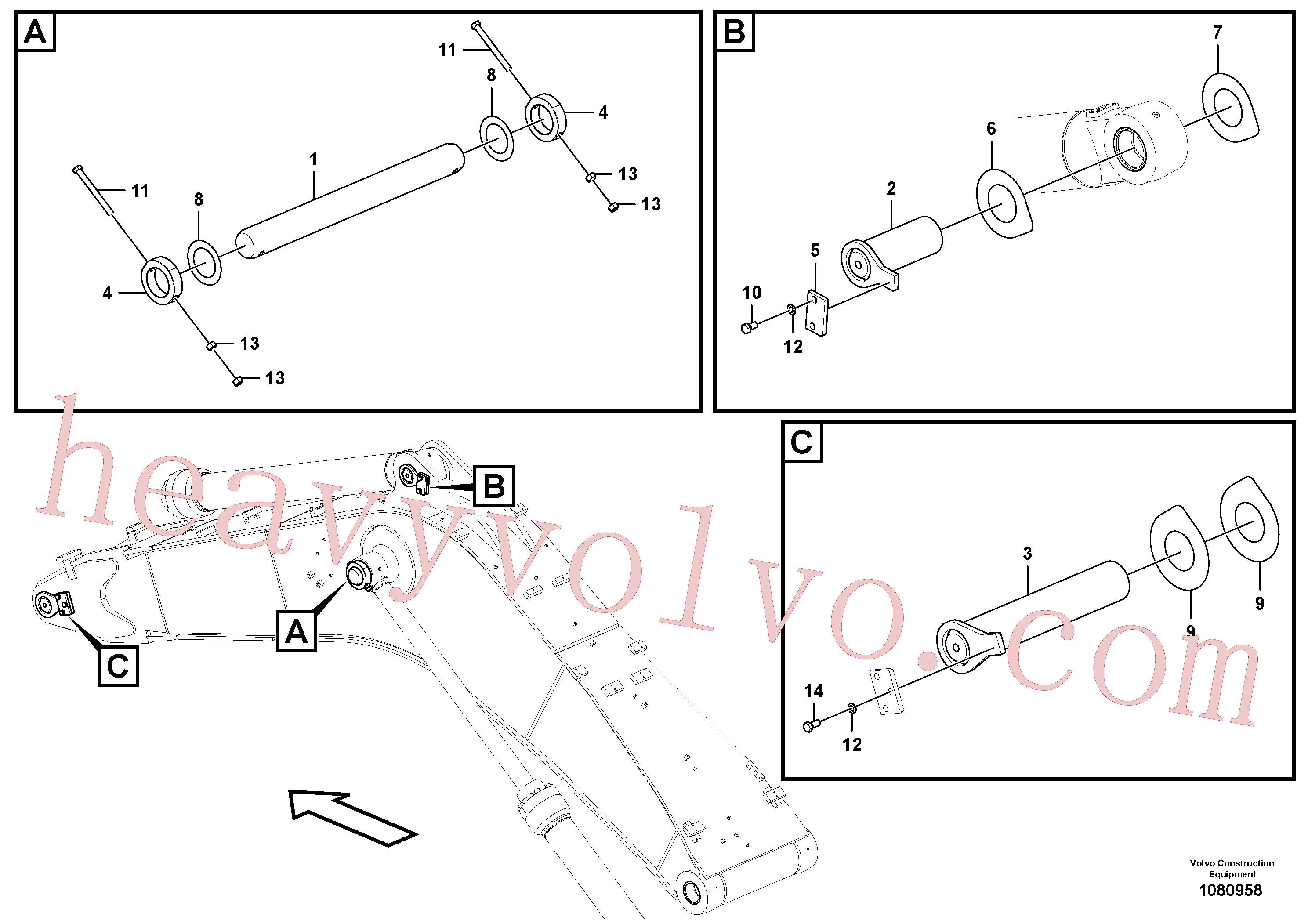 VOE997484 for Volvo Links to boom(1080958 assembly)