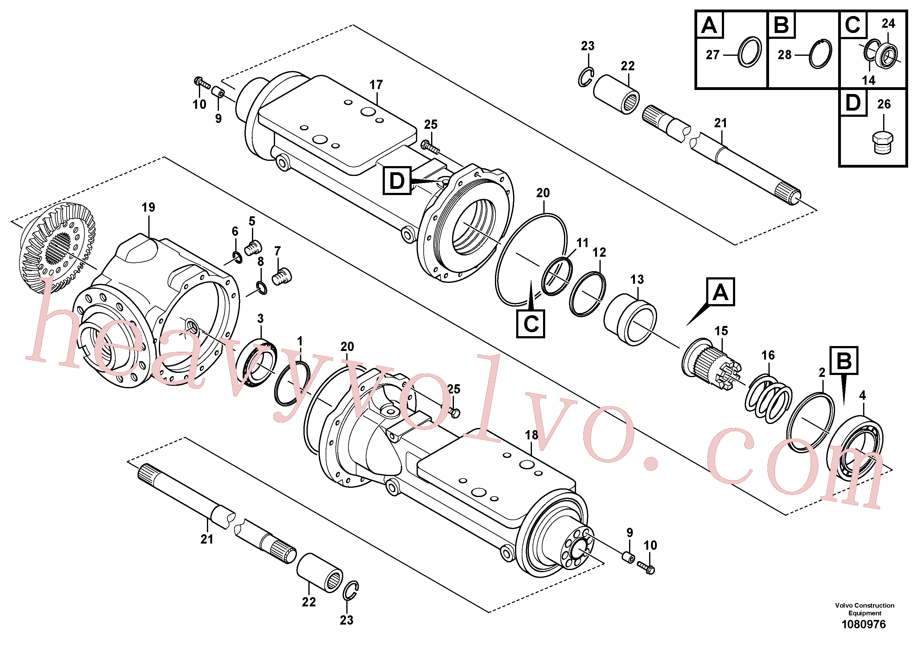 VOE17219521 for Volvo Housing - rear axle(1080976 assembly)