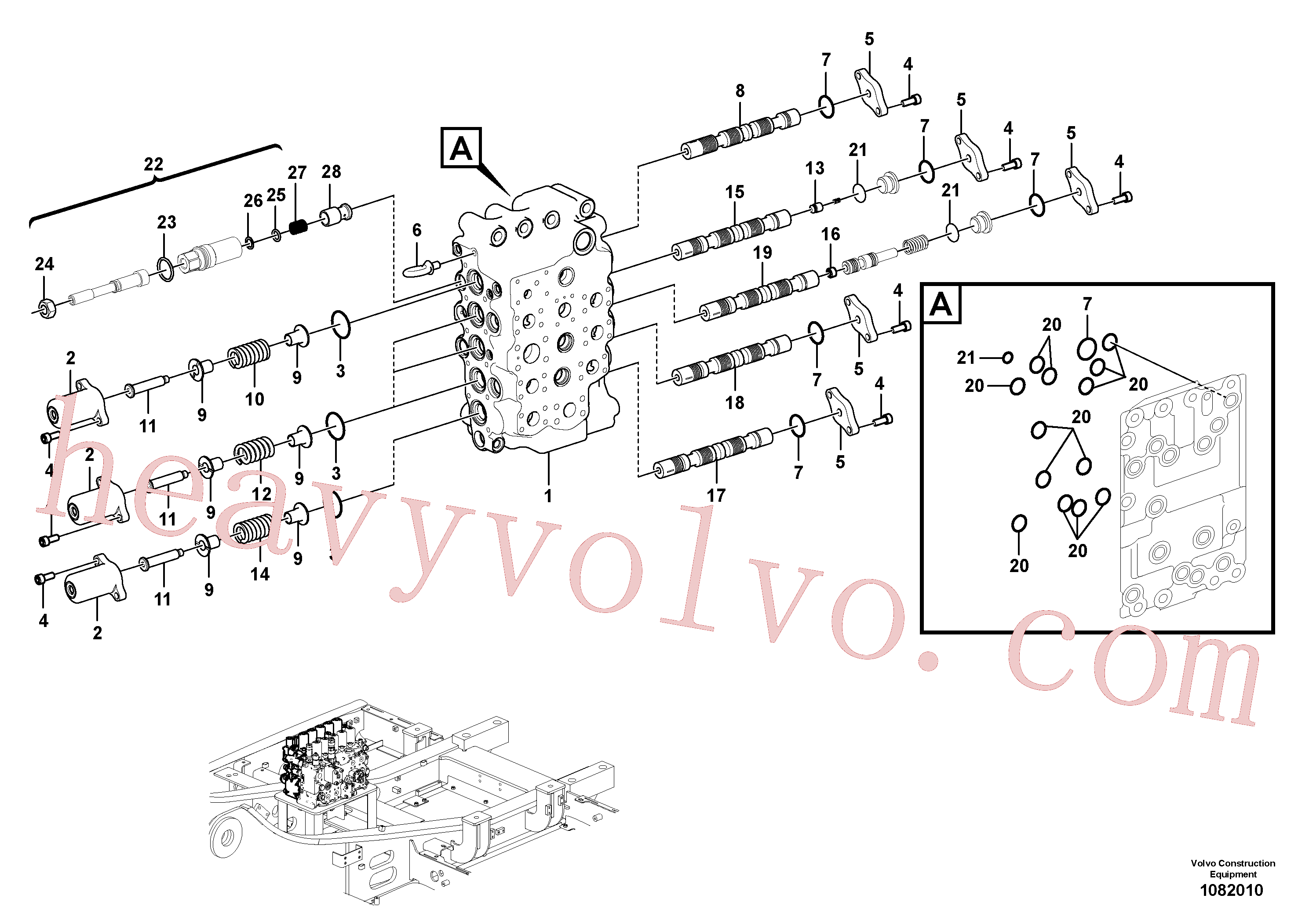 VOE14688876 for Volvo Main control valve(1082010 assembly)