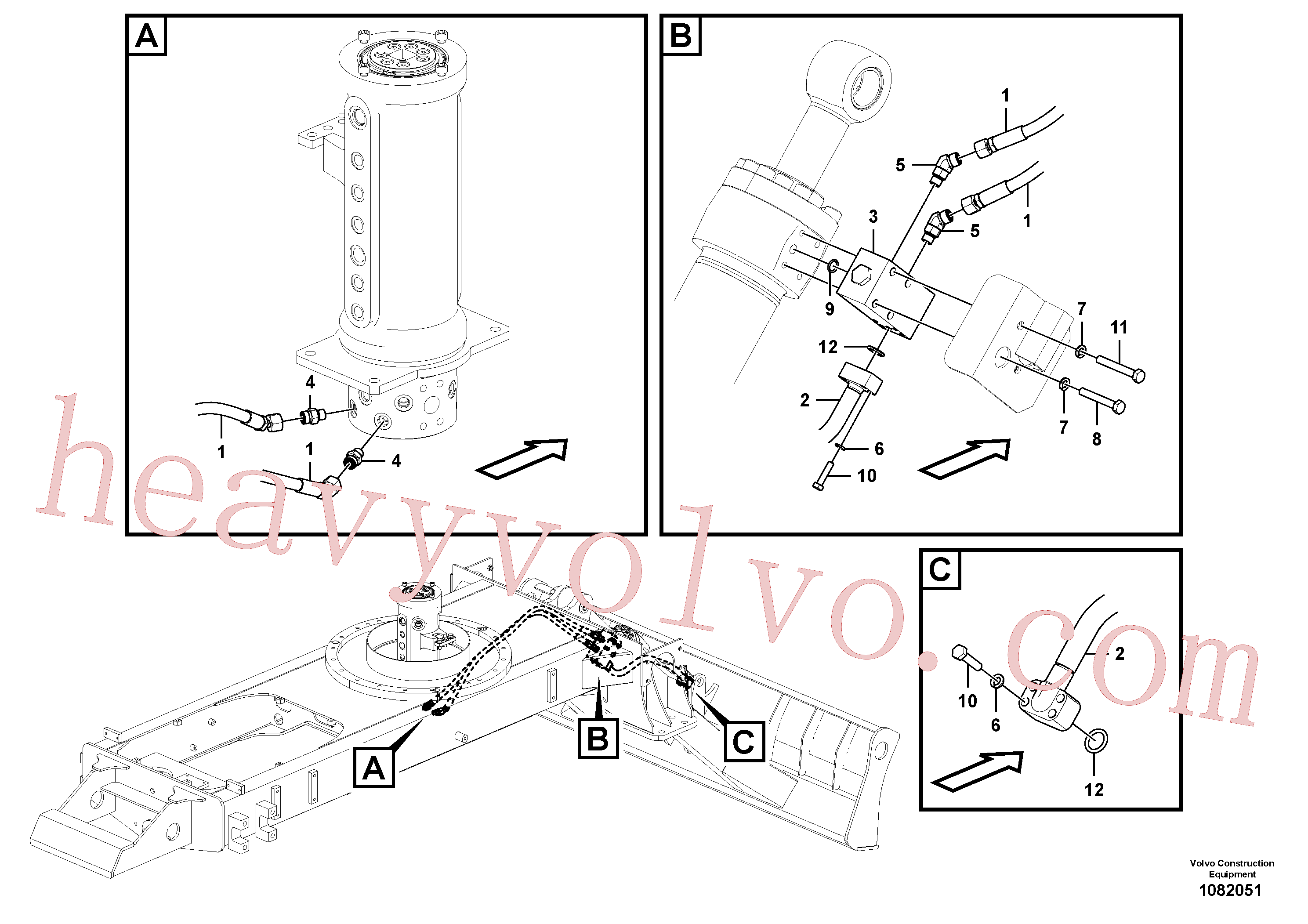 VOE14579565 for Volvo Working hydraulic, dozer blade(1082051 assembly)