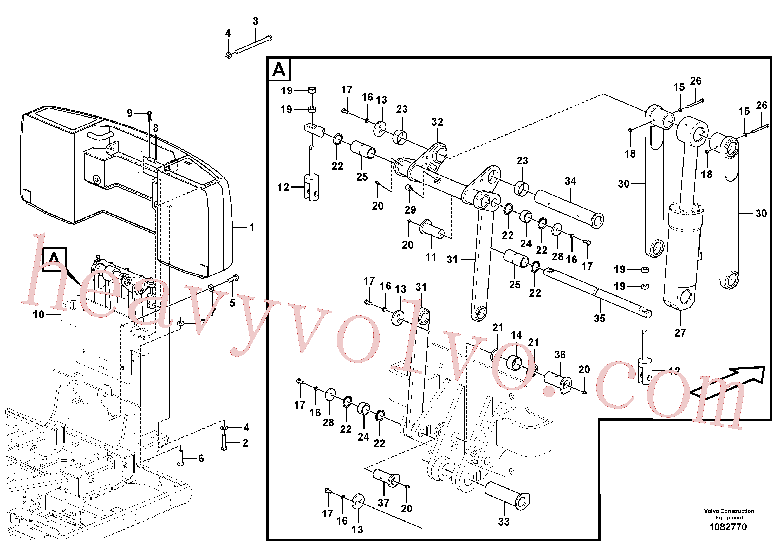 VOE14523592 for Volvo Counterweights, Removal(1082770 assembly)