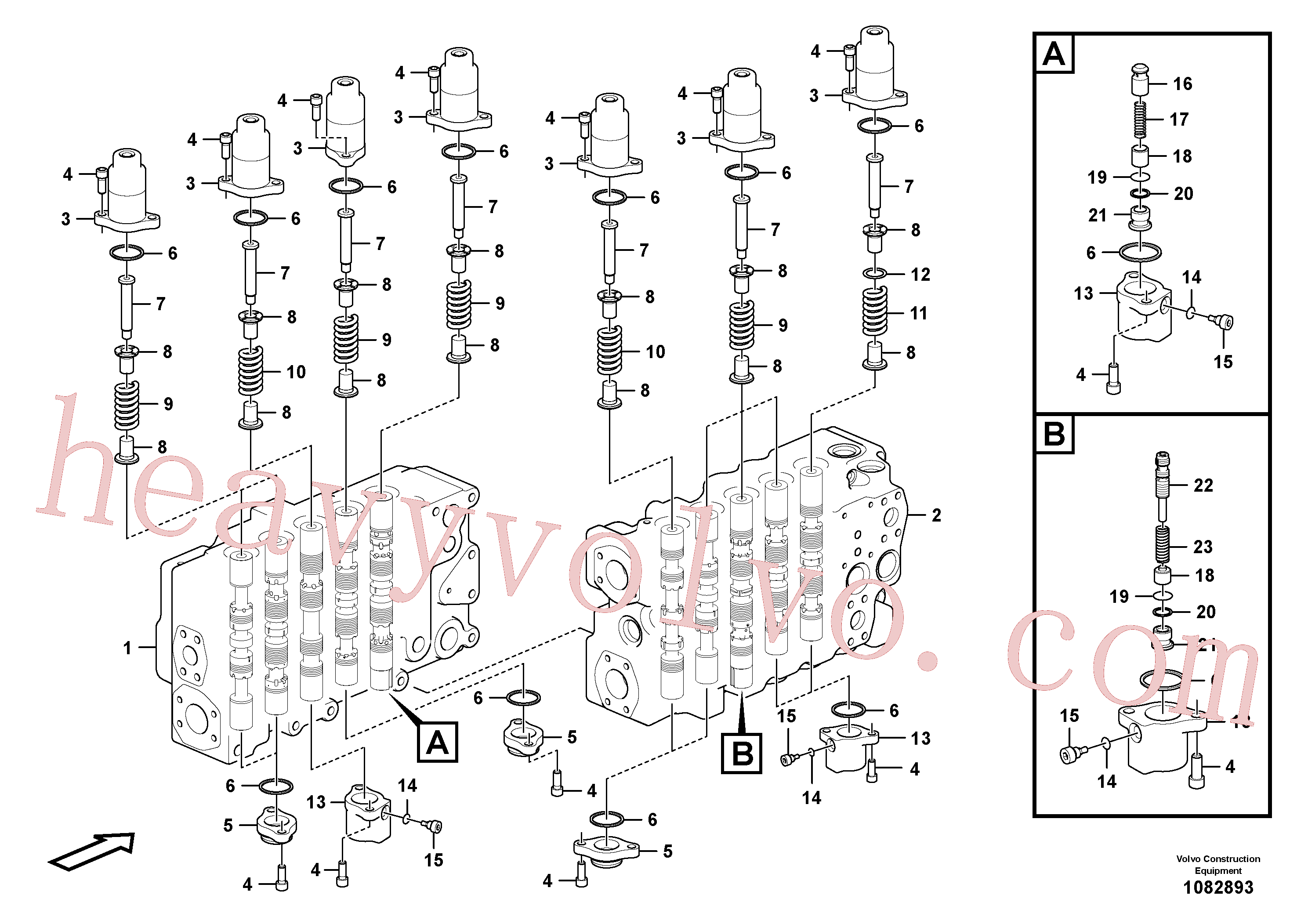 SA9512-02226 for Volvo Main control valve(1082893 assembly)