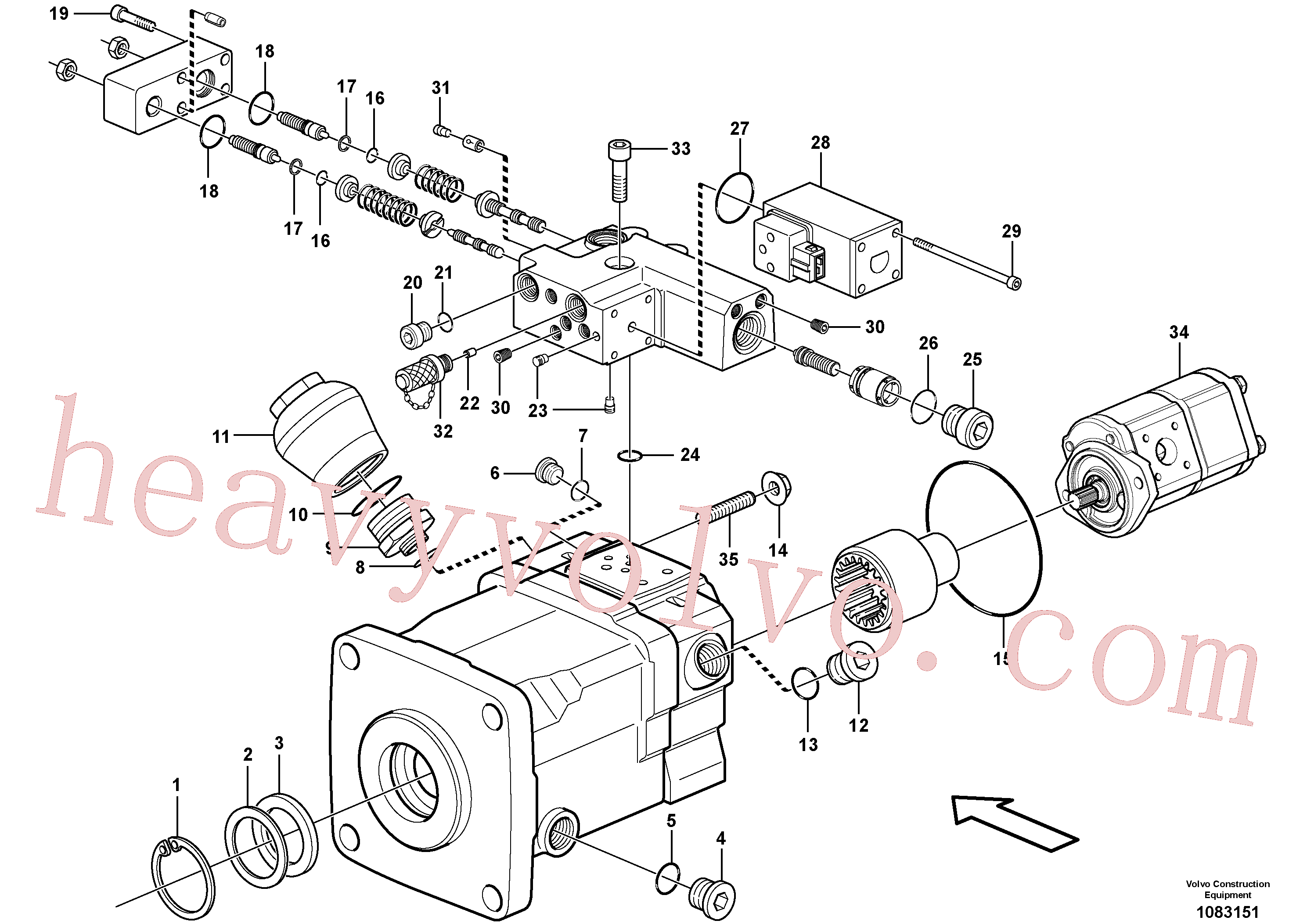 VOE11704917 for Volvo Pump(1083151 assembly)