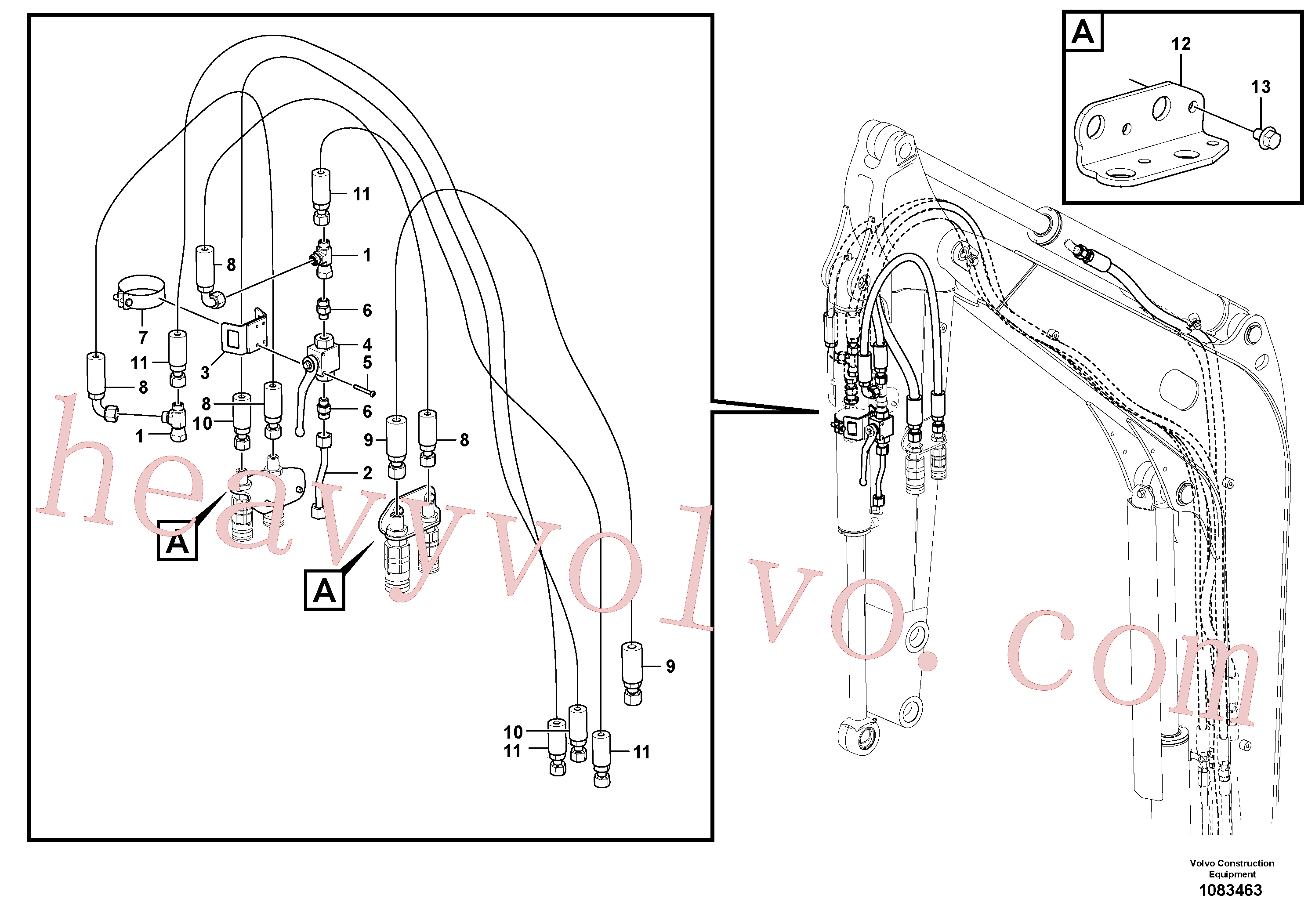 VOE15672965 for Volvo Working hydraulic, dipper arm(1083463 assembly)