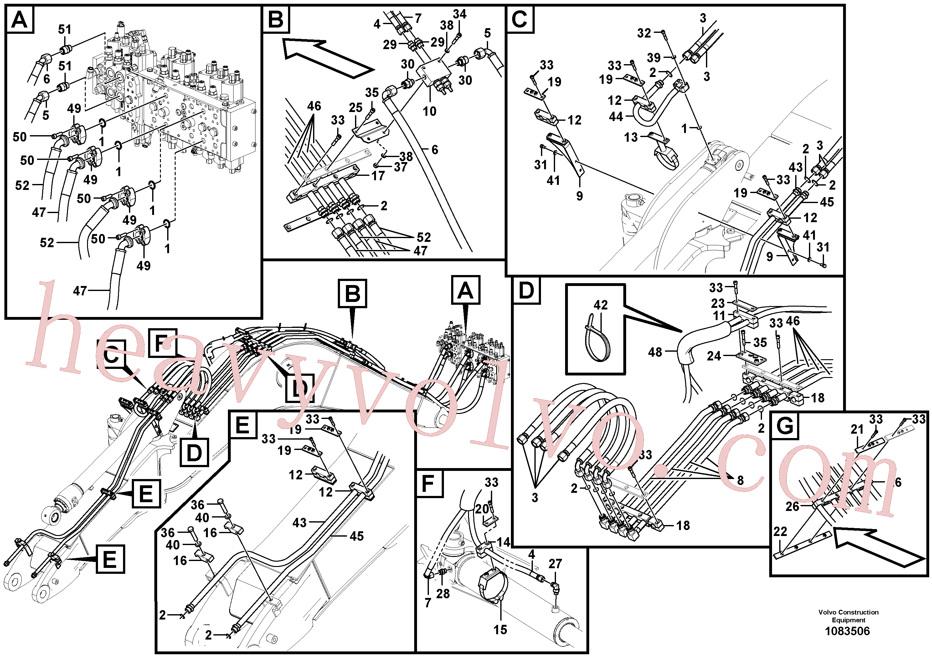 VOE14379244 for Volvo Working hydraulic, dipper arm cylinder on mono offset boom(1083506 assembly)