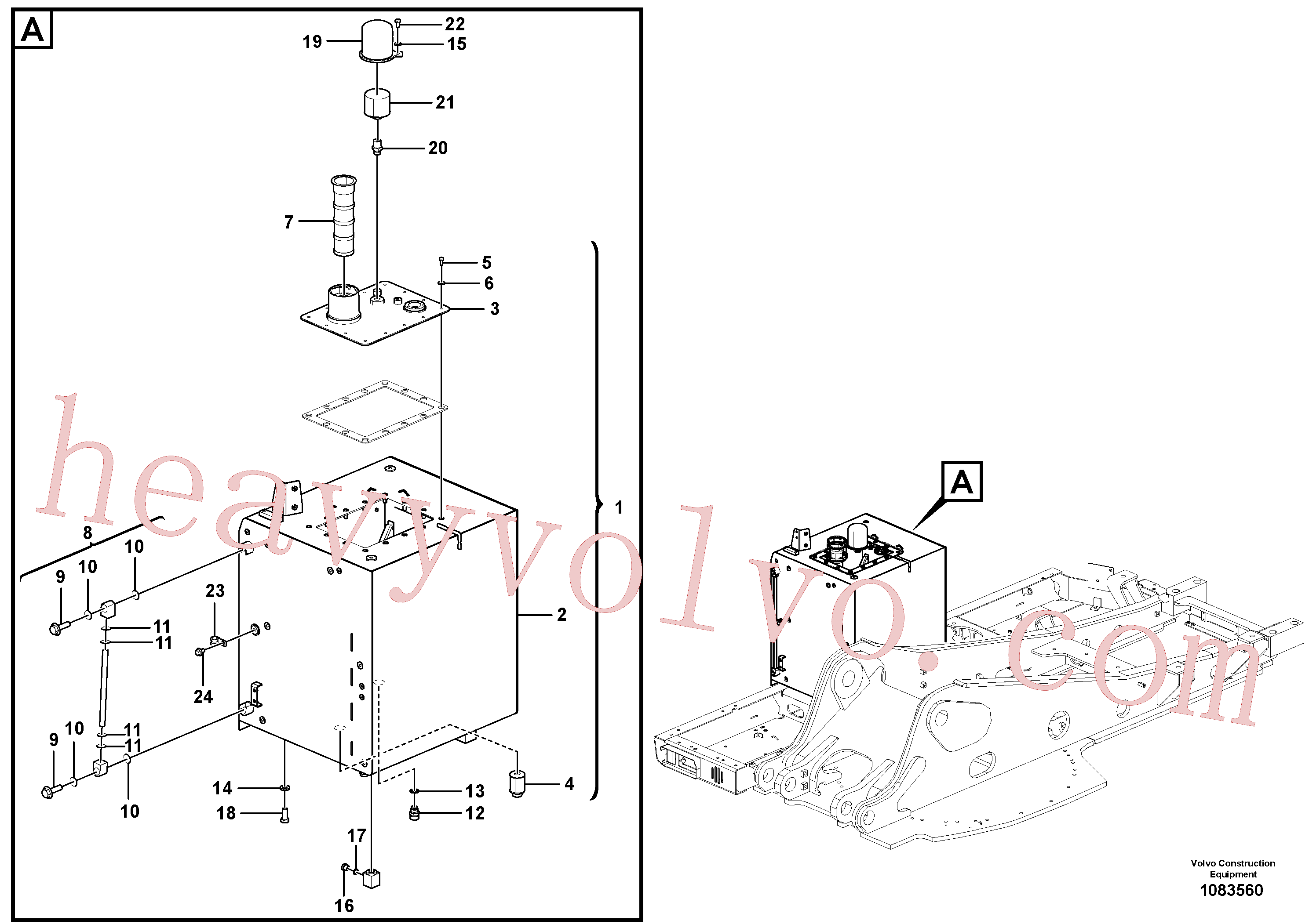 VOE994849 for Volvo Fuel tank with fitting parts(1083560 assembly)