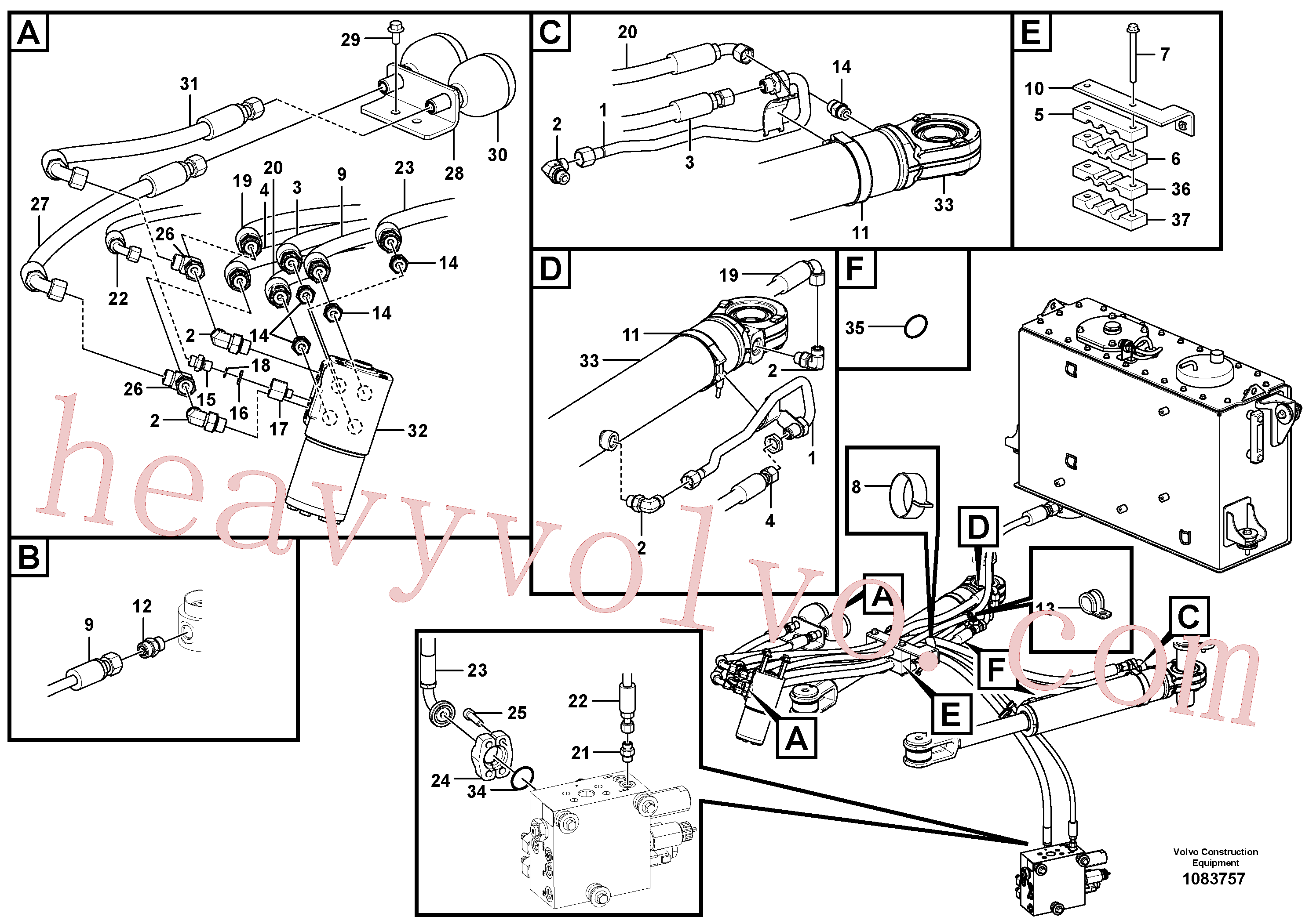 VOE15187368 for Volvo Steering system(1083757 assembly)