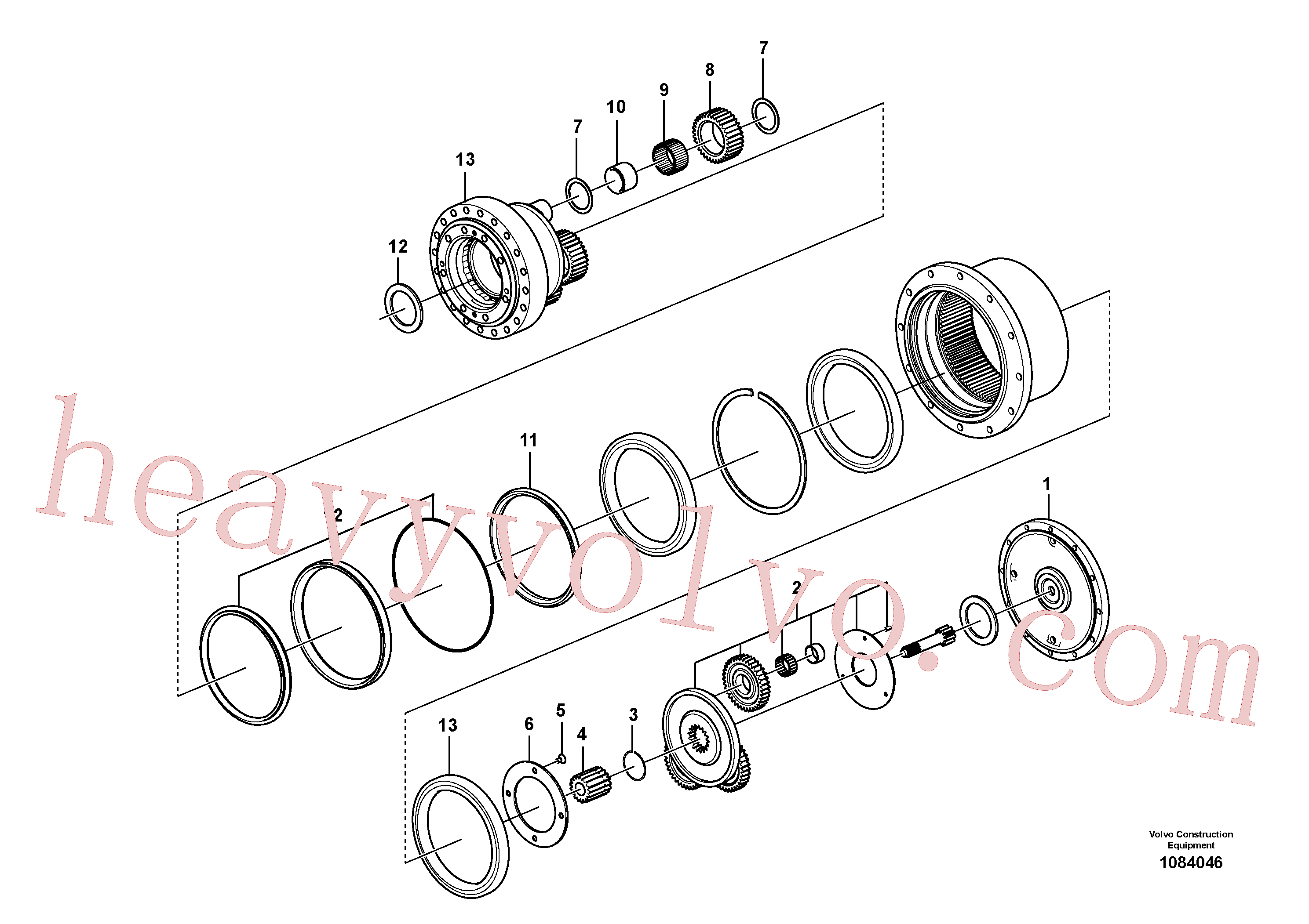 VOE14616918 for Volvo Travel gearbox(1084046 assembly)