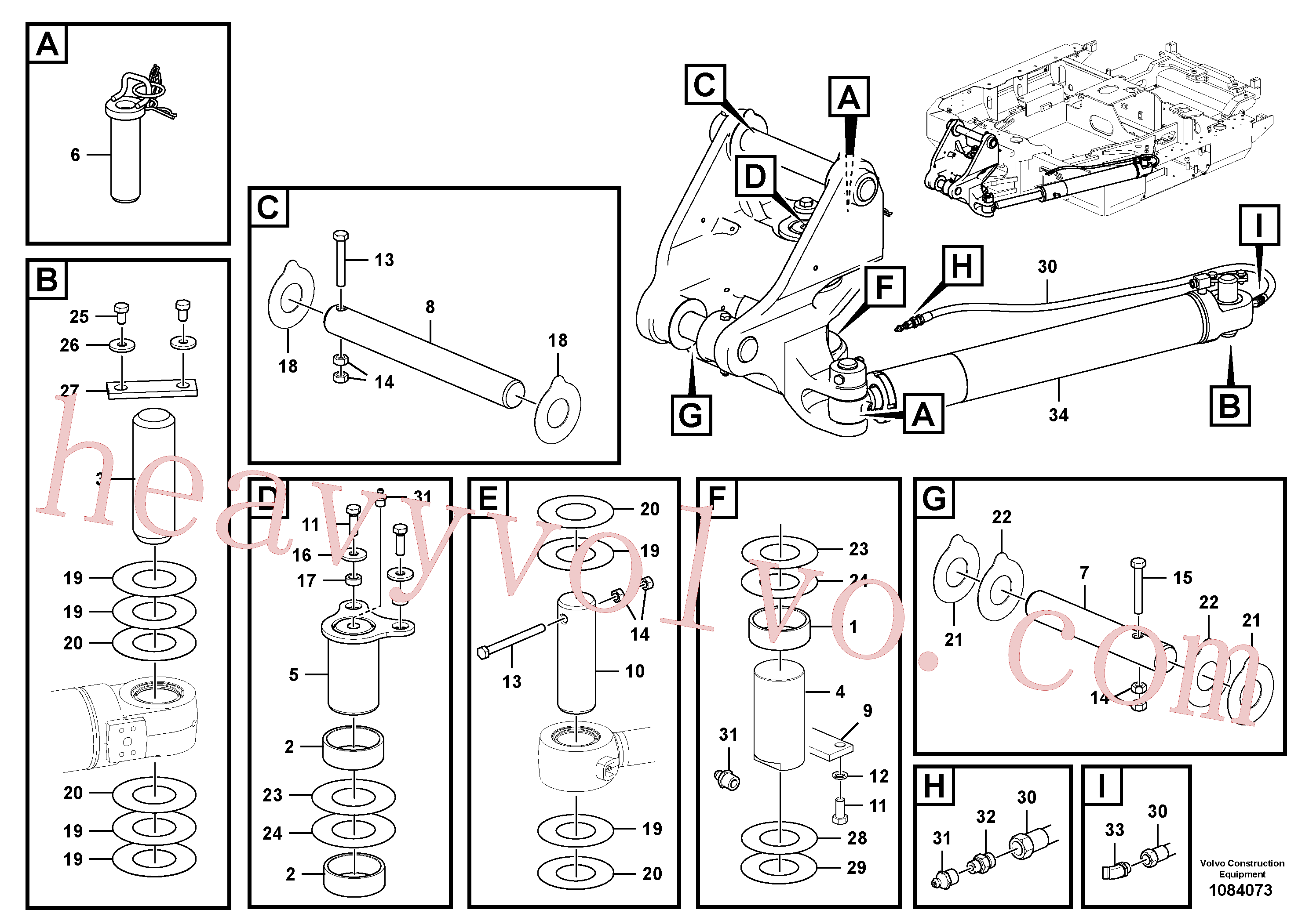 VOE14680669 for Volvo Boom swing system(1084073 assembly)