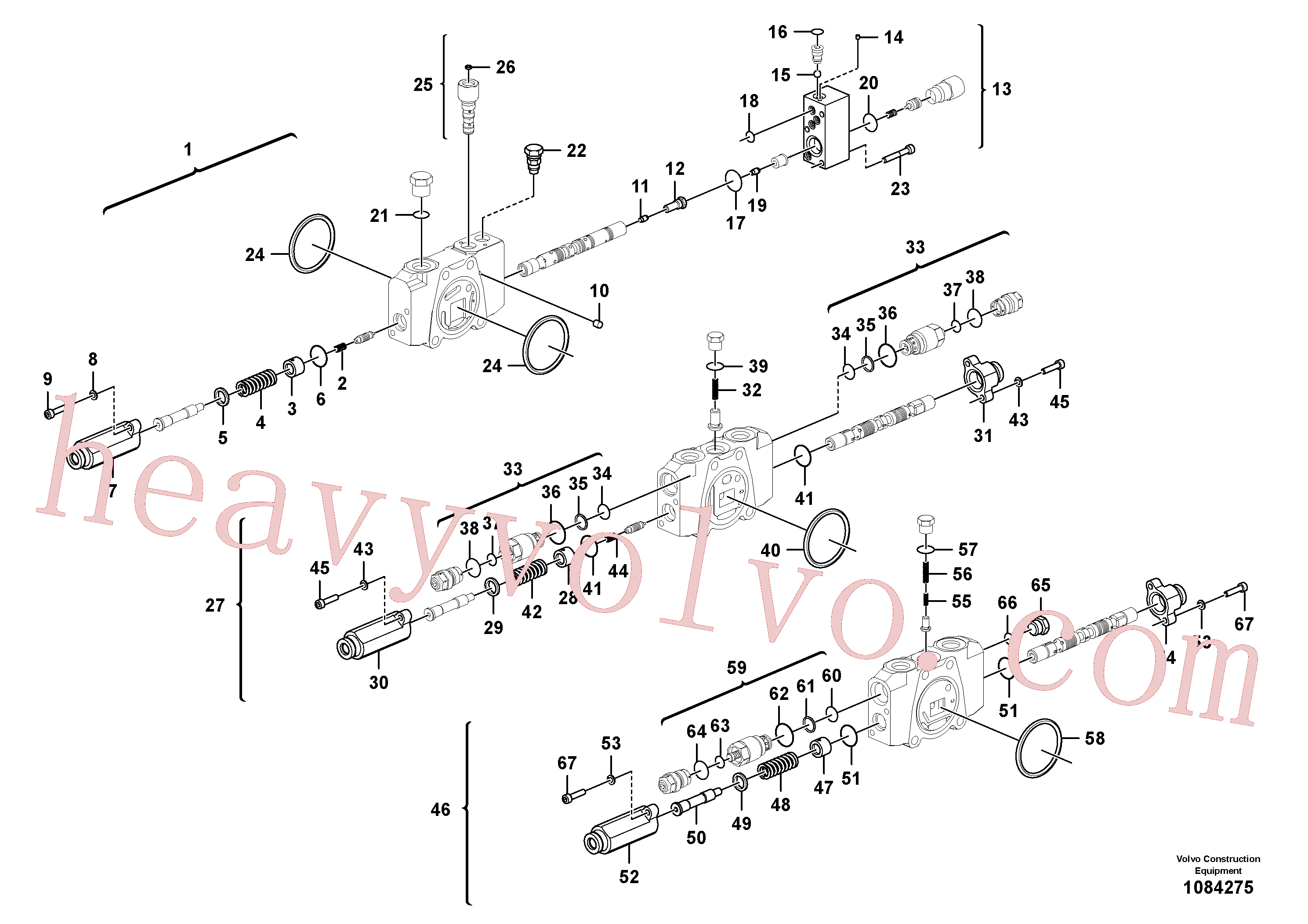 VOE14880635 for Volvo Main control valve(1084275 assembly)