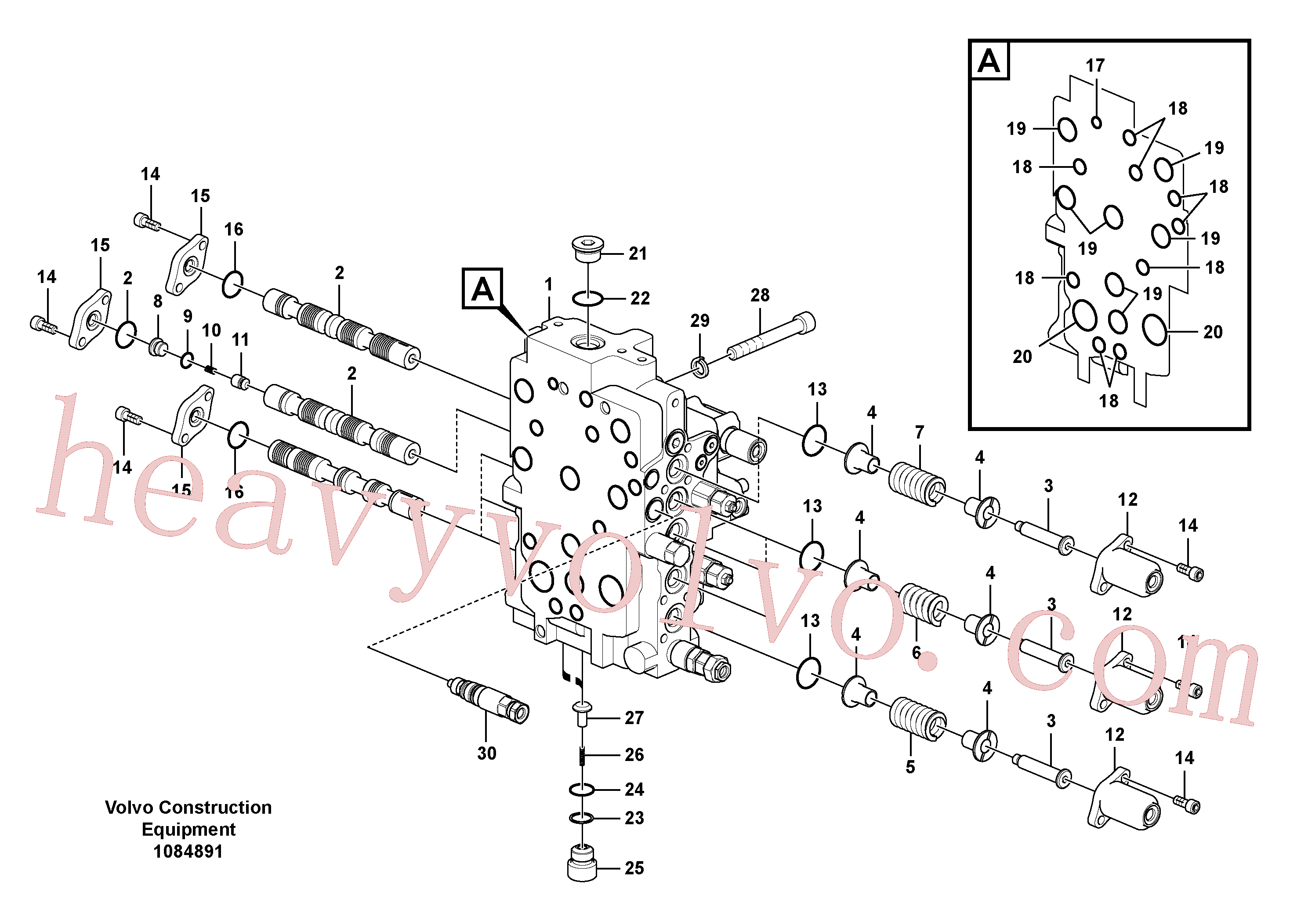 VOE14688238 for Volvo Main control valve(1084891 assembly)