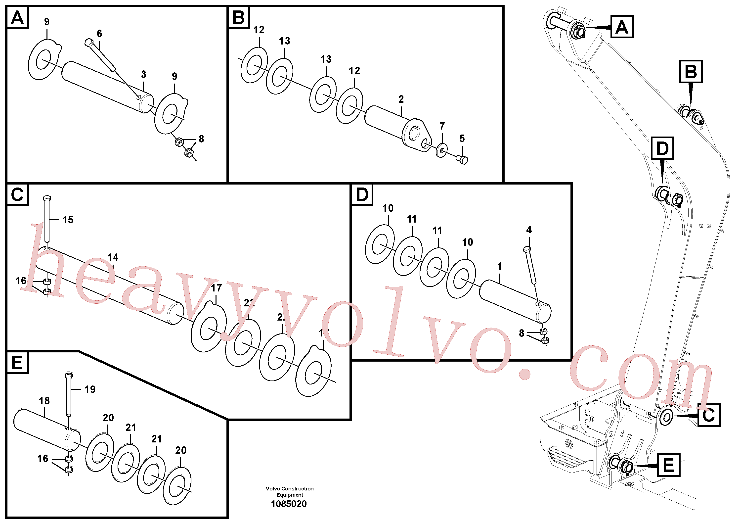 VOE14520903 for Volvo Links to boom(1085020 assembly)