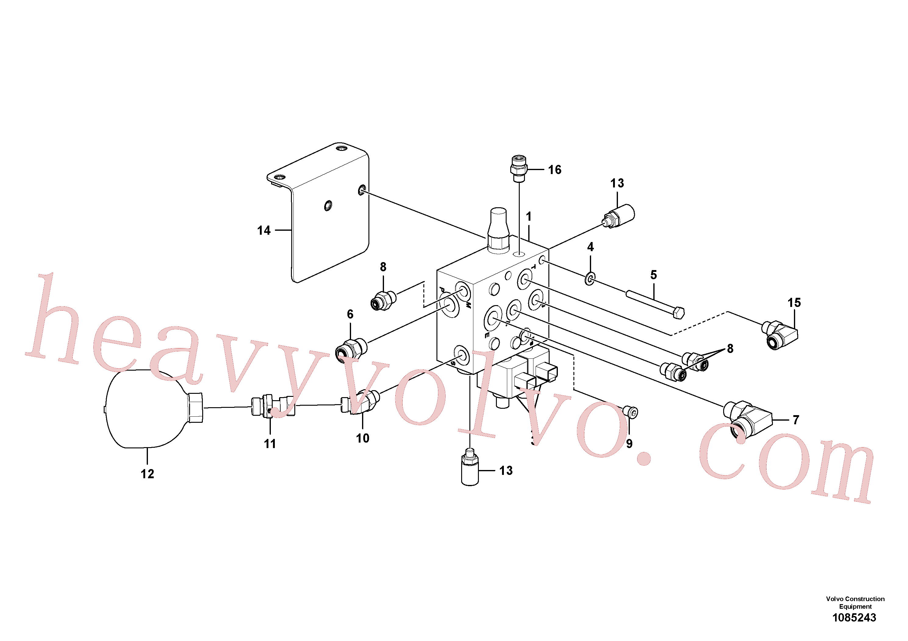 VOE15634161 for Volvo Hydraulic valve(1085243 assembly)