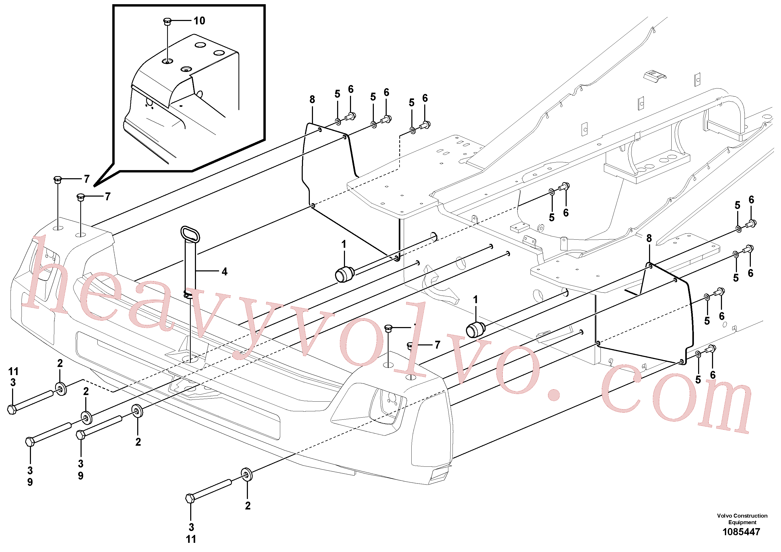 VOE4601318 for Volvo Rear hitch and counterweight(1085447 assembly)