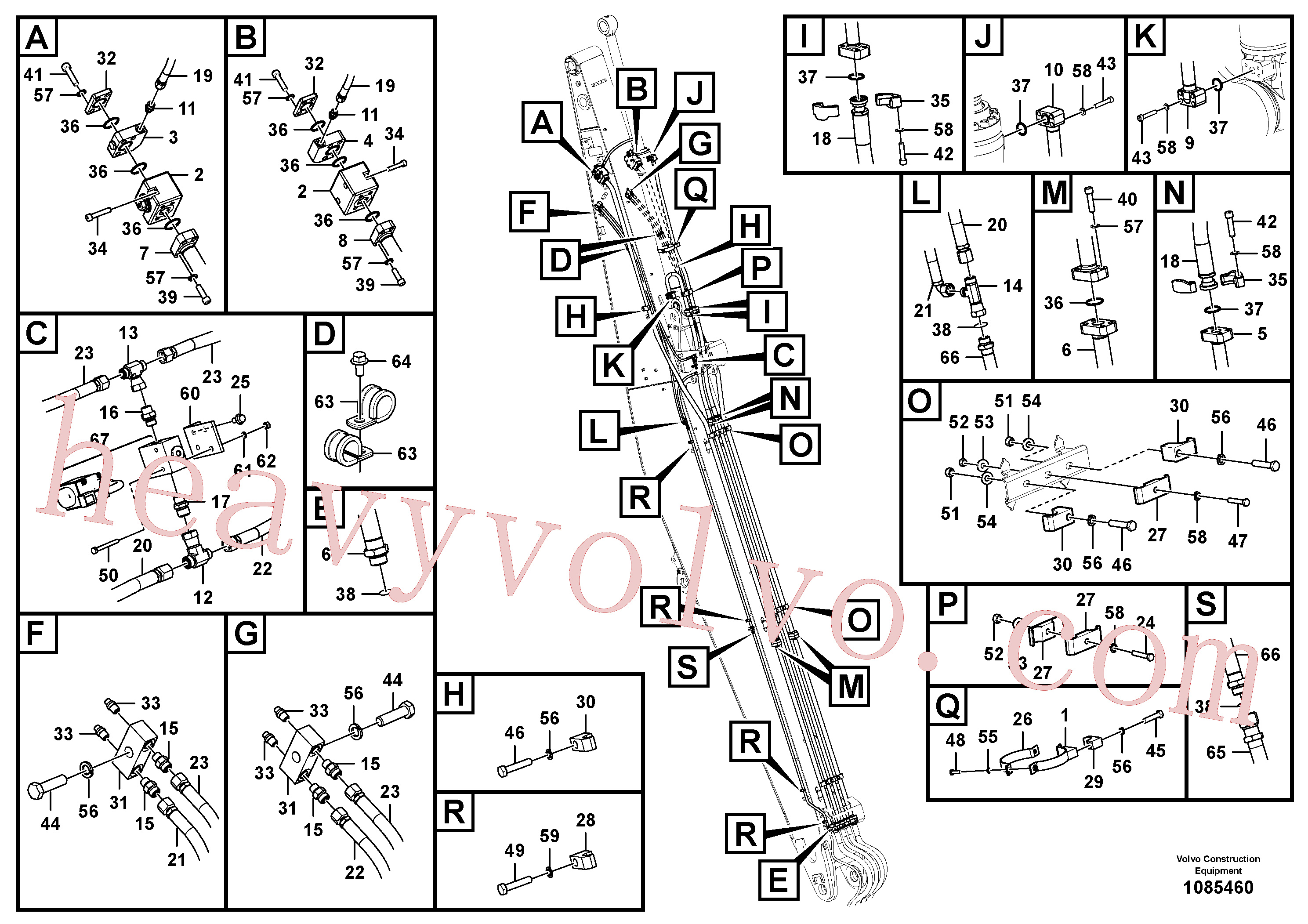 VOE15131089 for Volvo Working hydraulics, demolition arm(1085460 assembly)