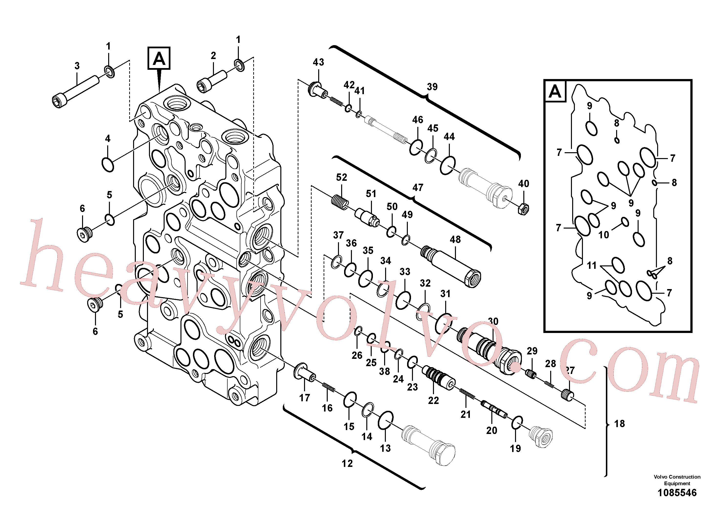 SA8230-00750 for Volvo Main control valve(1085546 assembly)