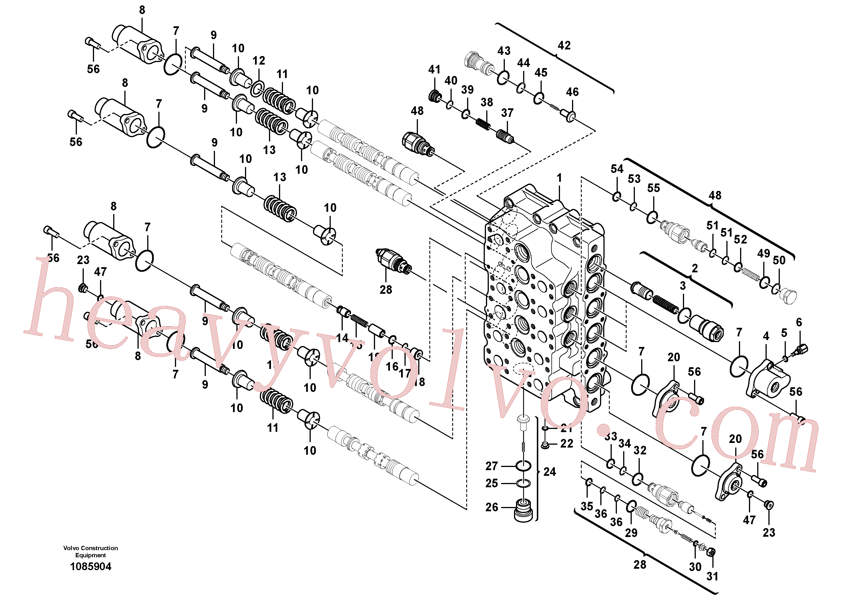 SA7273-10510 for Volvo Main control valve(1085904 assembly)