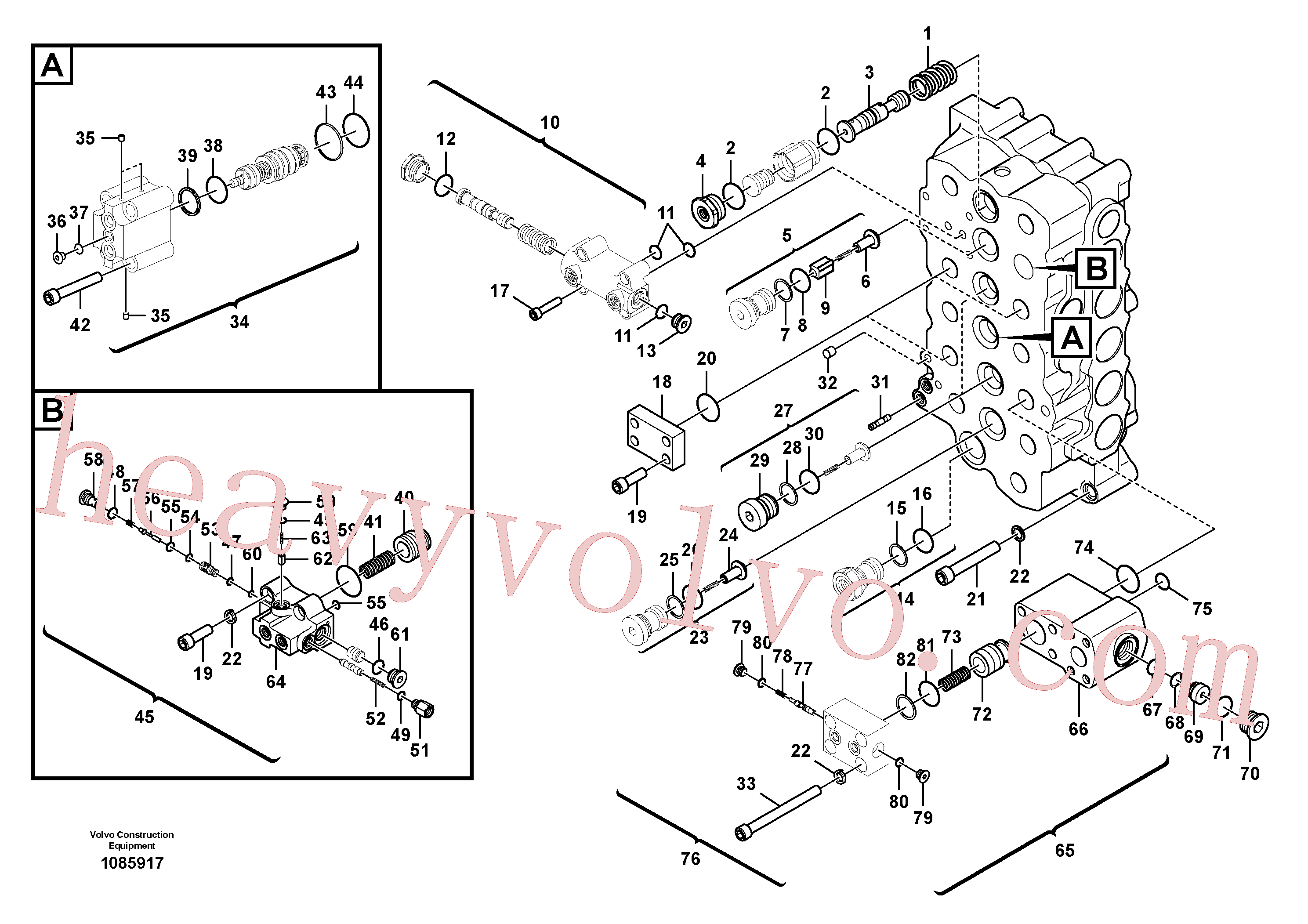 VOE14571742 for Volvo Main control valve(1085917 assembly)