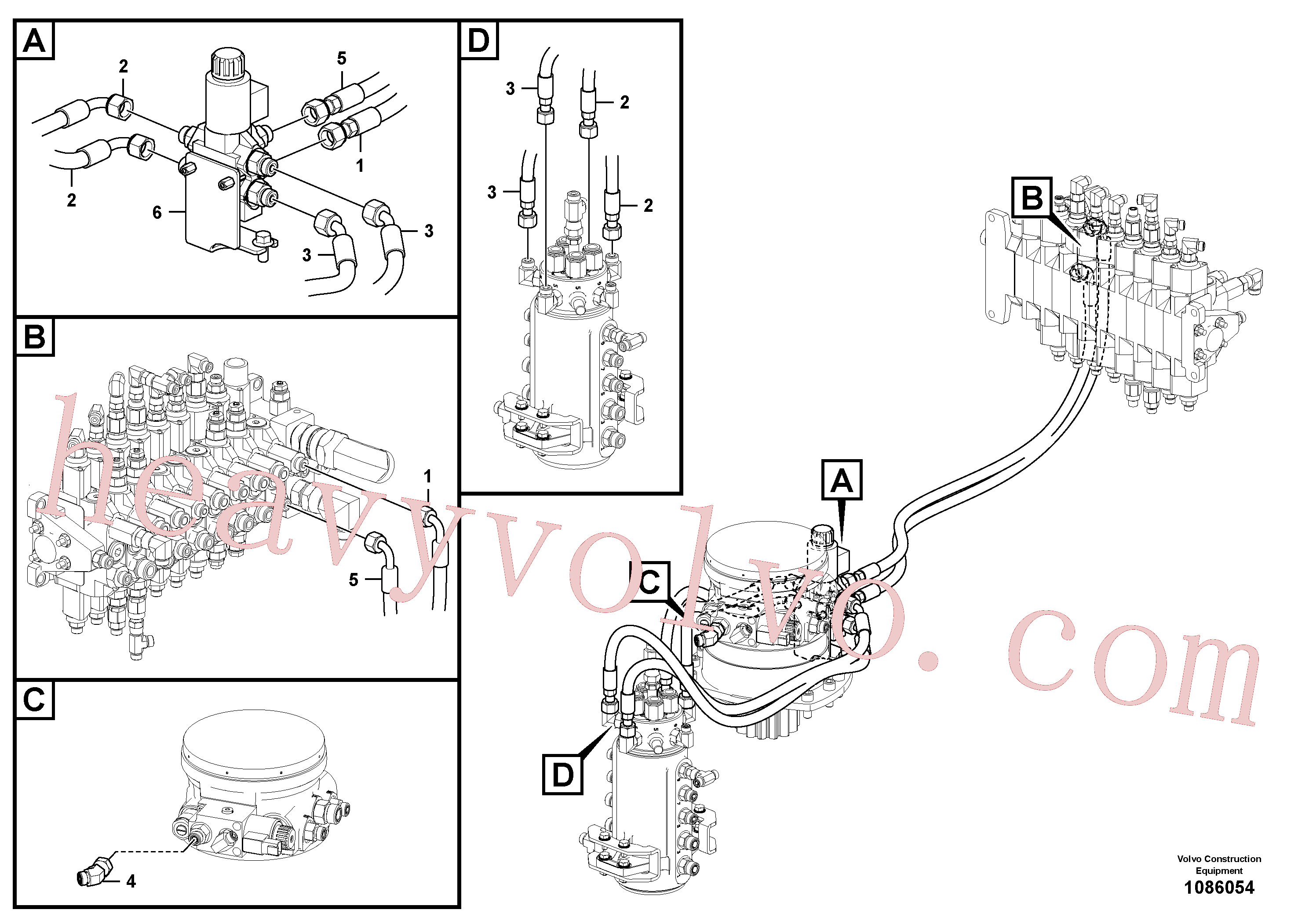 VOE15800732 for Volvo Hydraulic circuit ( platform/balancing valve/offset cylinder )(1086054 assembly)