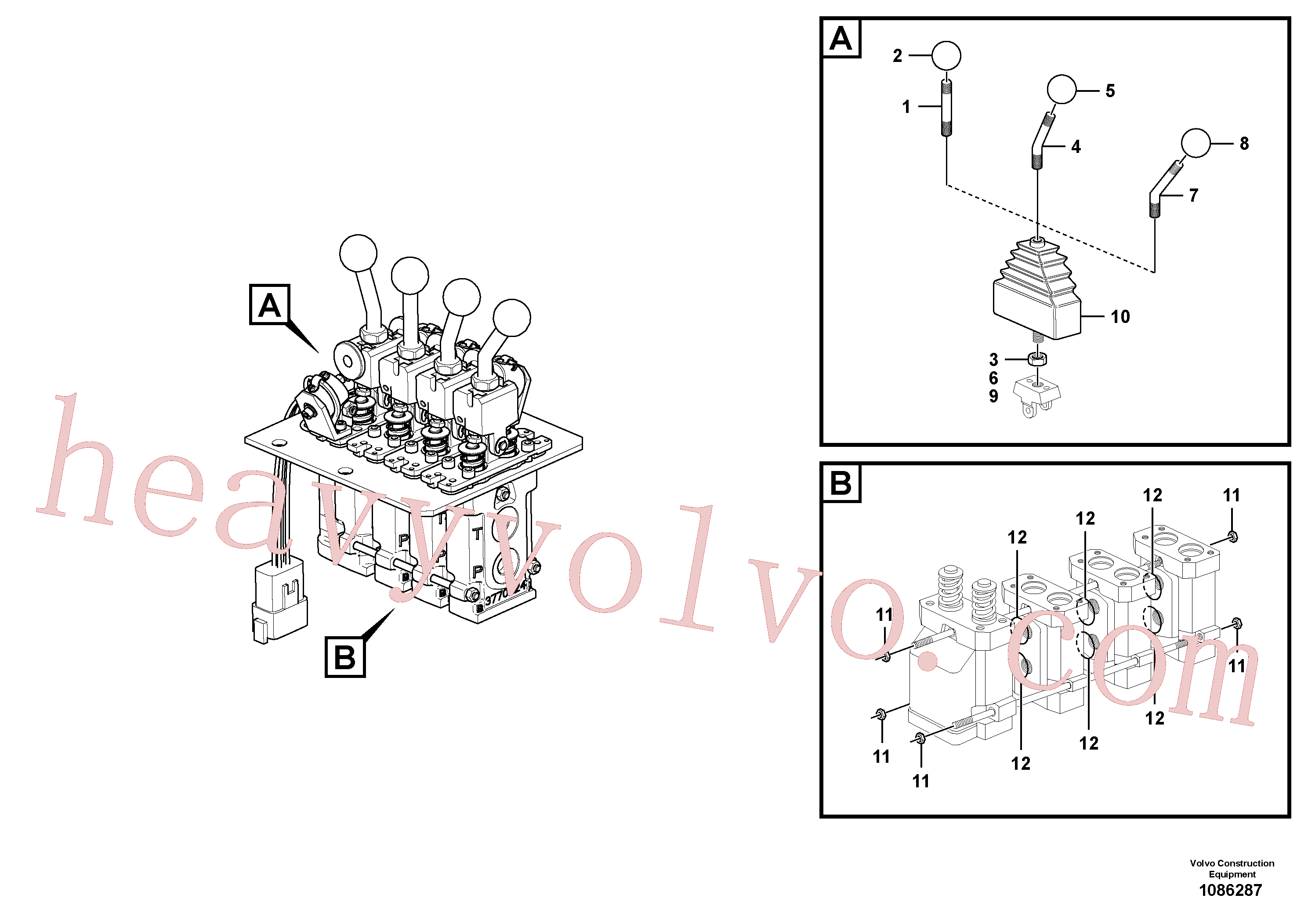 VOE971080 for Volvo Servo valve(1086287 assembly)