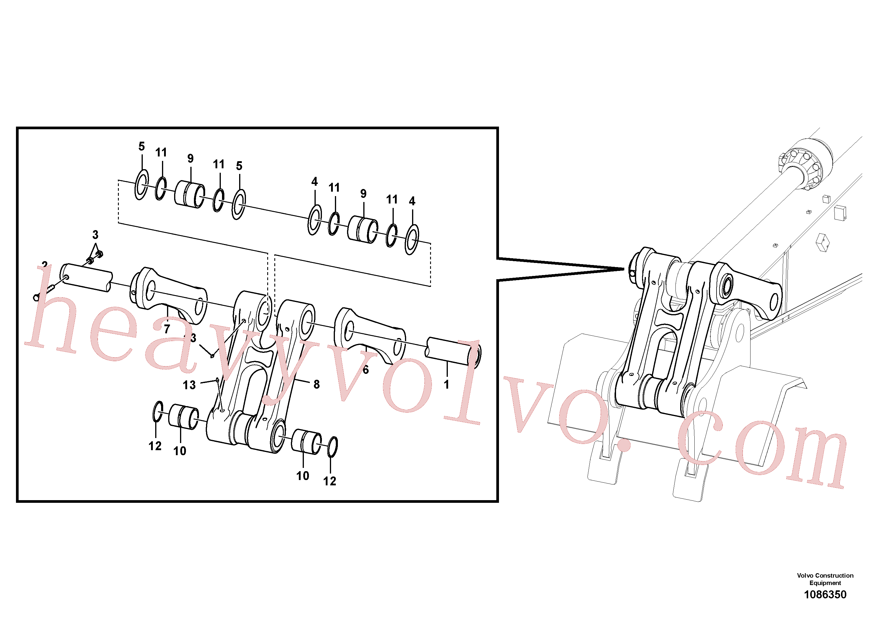 VOE997484 for Volvo Links to connecting rod(1086350 assembly)