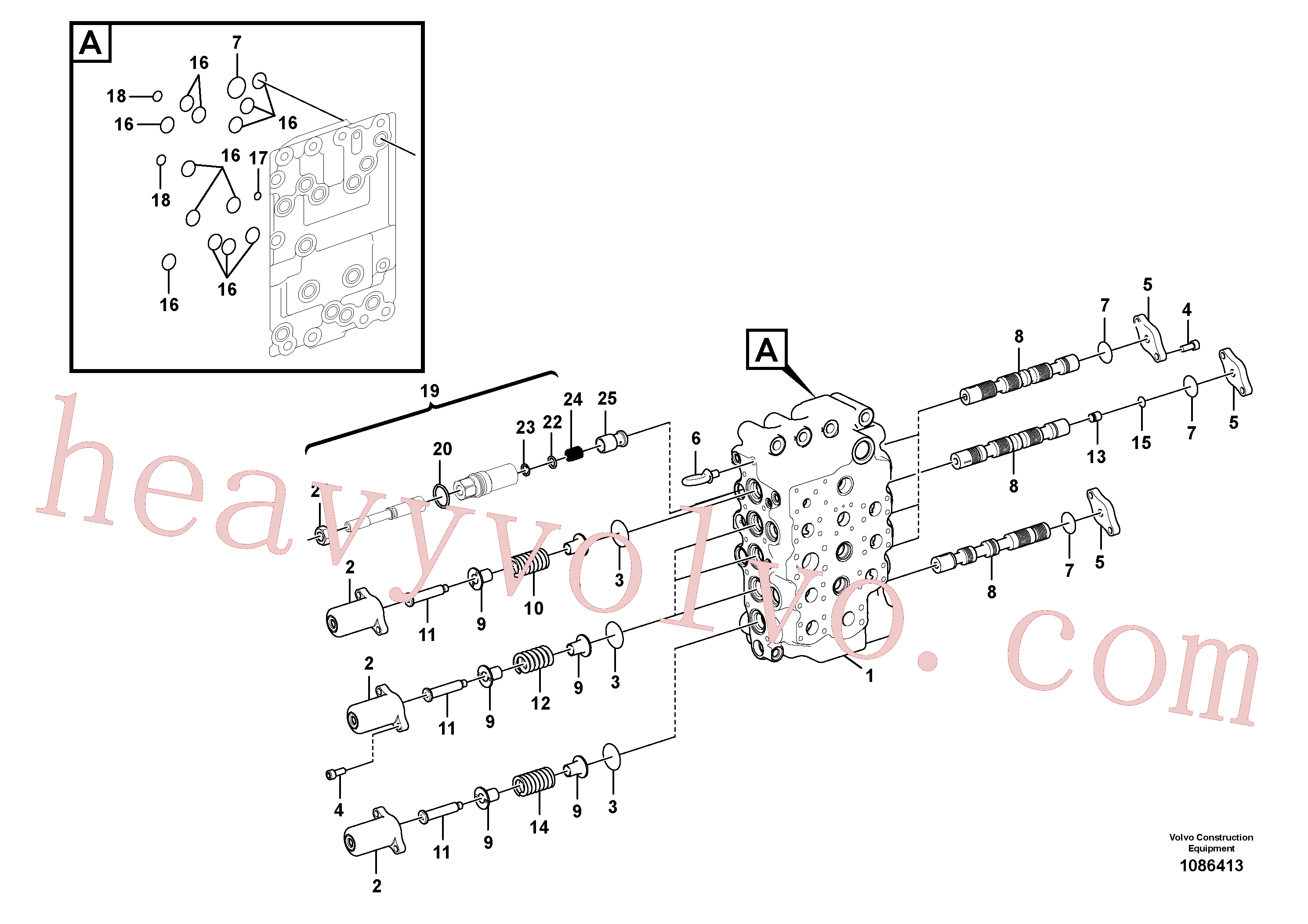 VOE983497 for Volvo Main control valve(1086413 assembly)