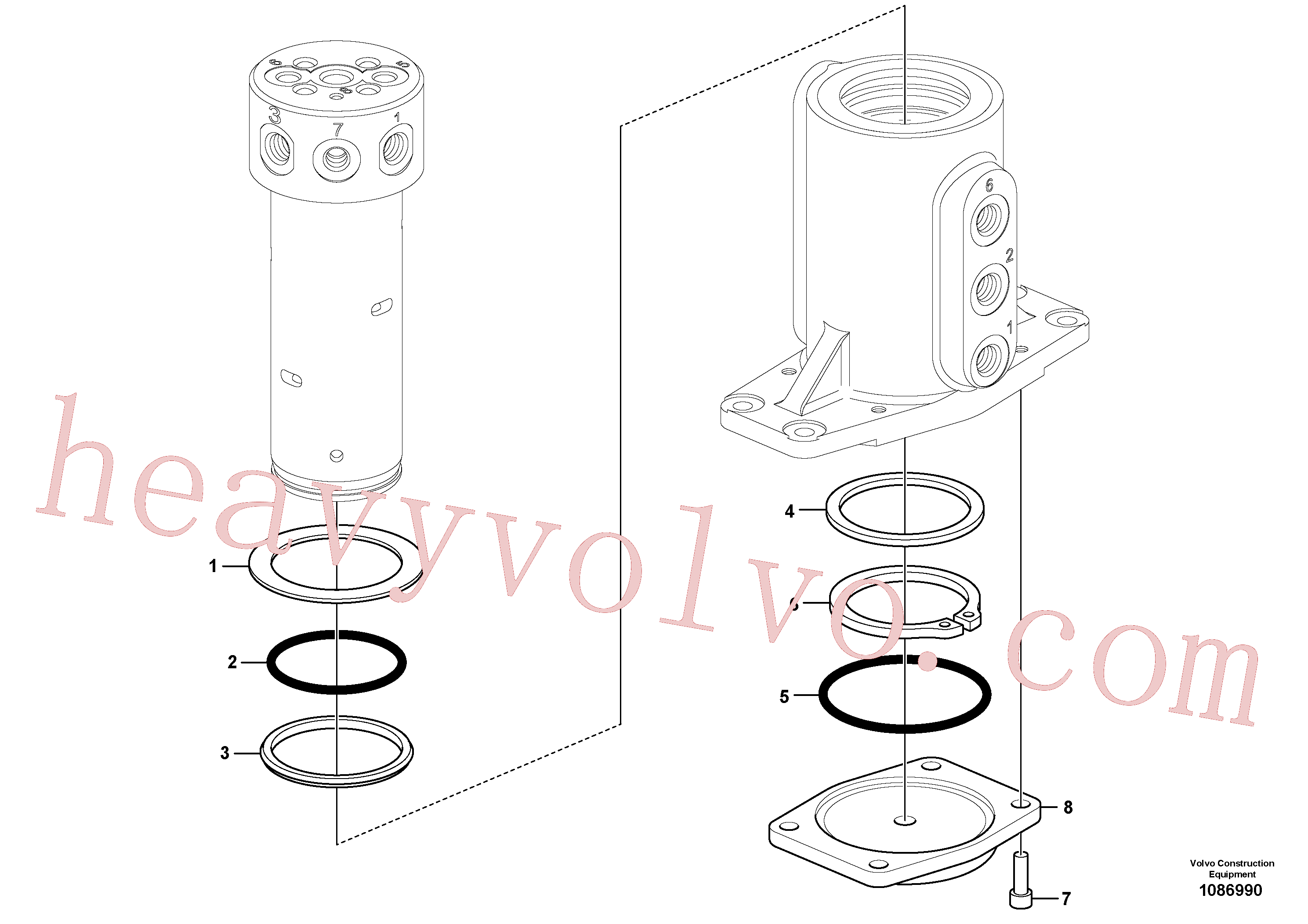 VOE17472739 for Volvo Swivel joint(1086990 assembly)