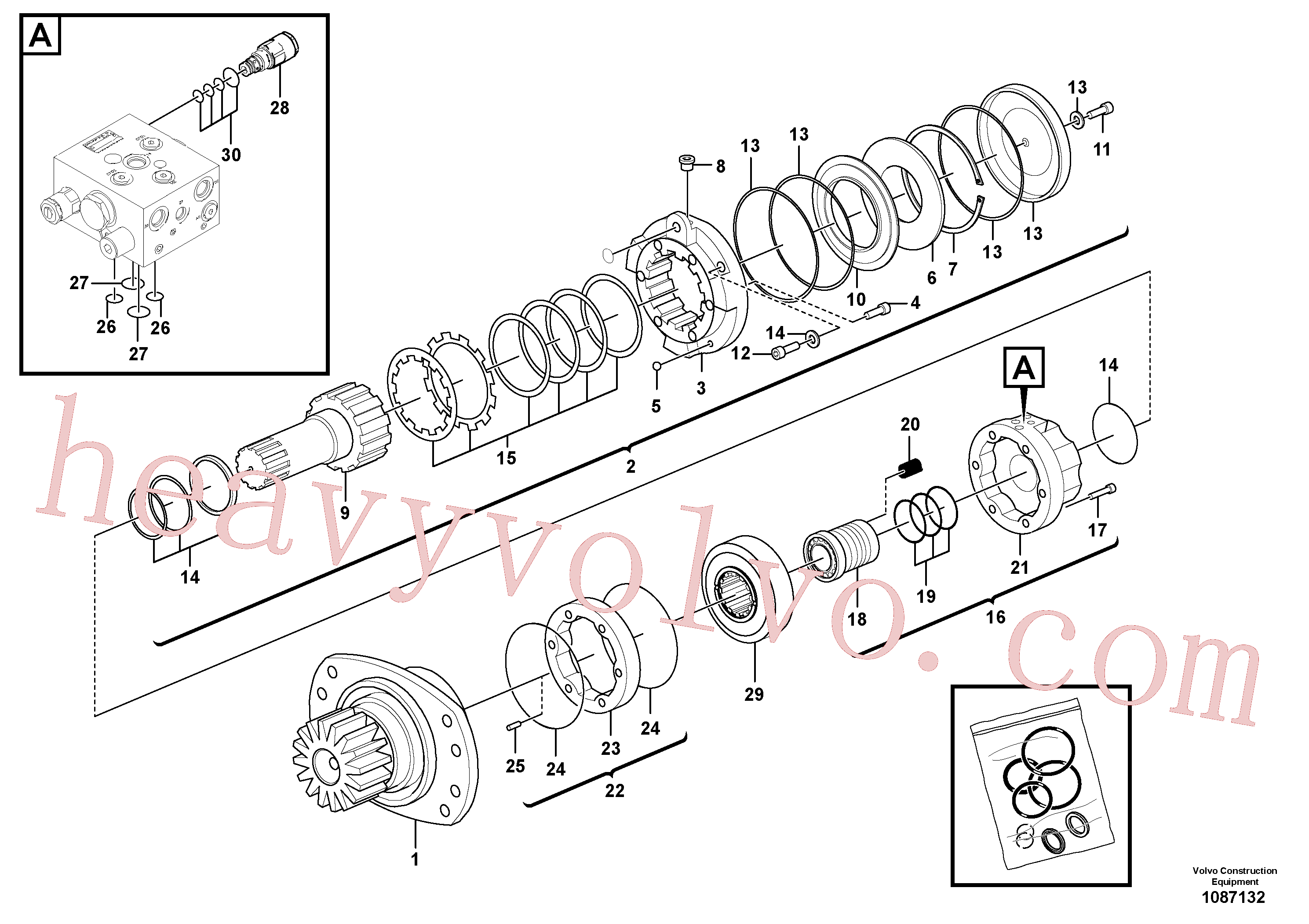 VOE14587954 for Volvo Swing motor(1087132 assembly)