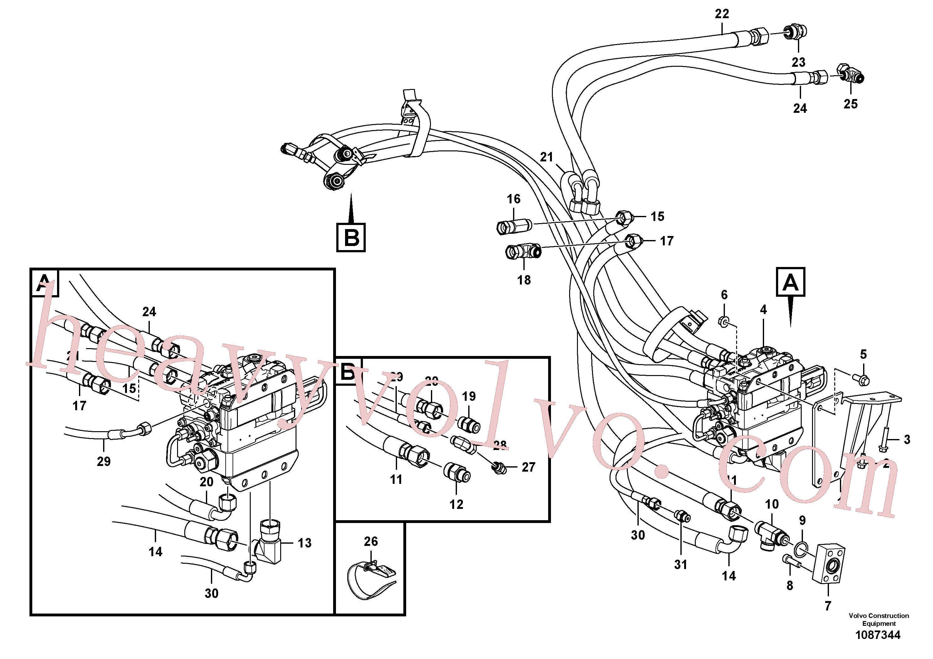 VOE936735 for Volvo CDC - steering(1087344 assembly)