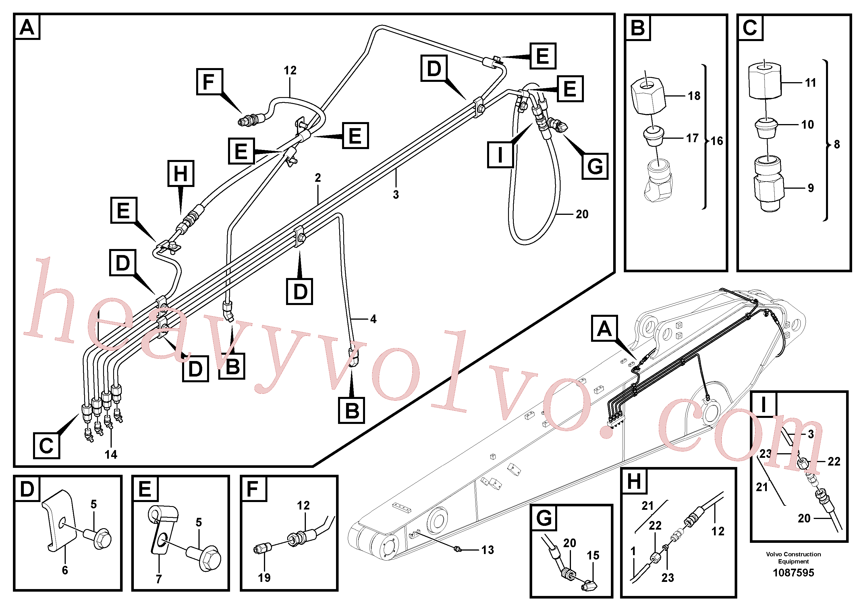 VOE14543246 for Volvo Grease Piping(1087595 assembly)