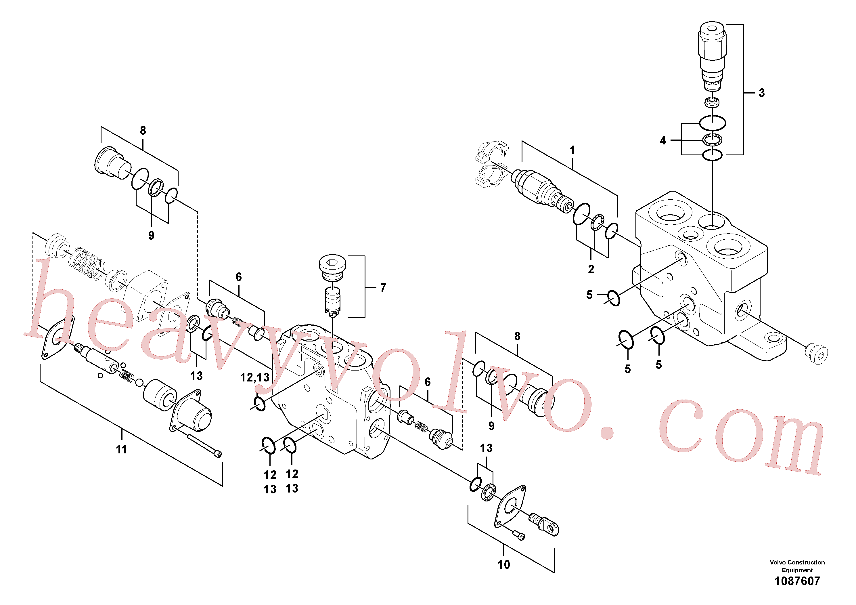 VOE11712886 for Volvo Valve section(1087607 assembly)