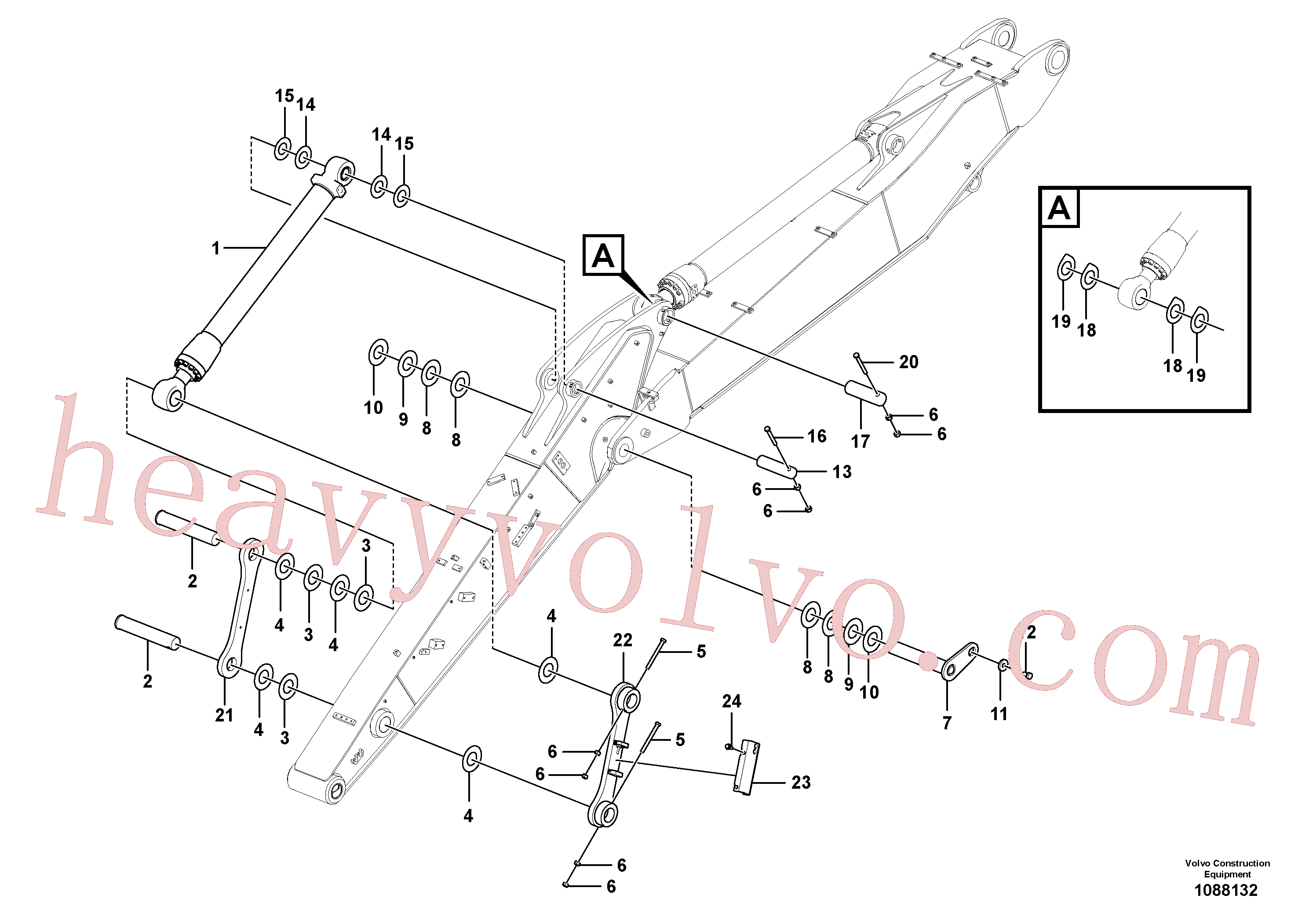 VOE14377926 for Volvo Links to dipper arm(1088132 assembly)