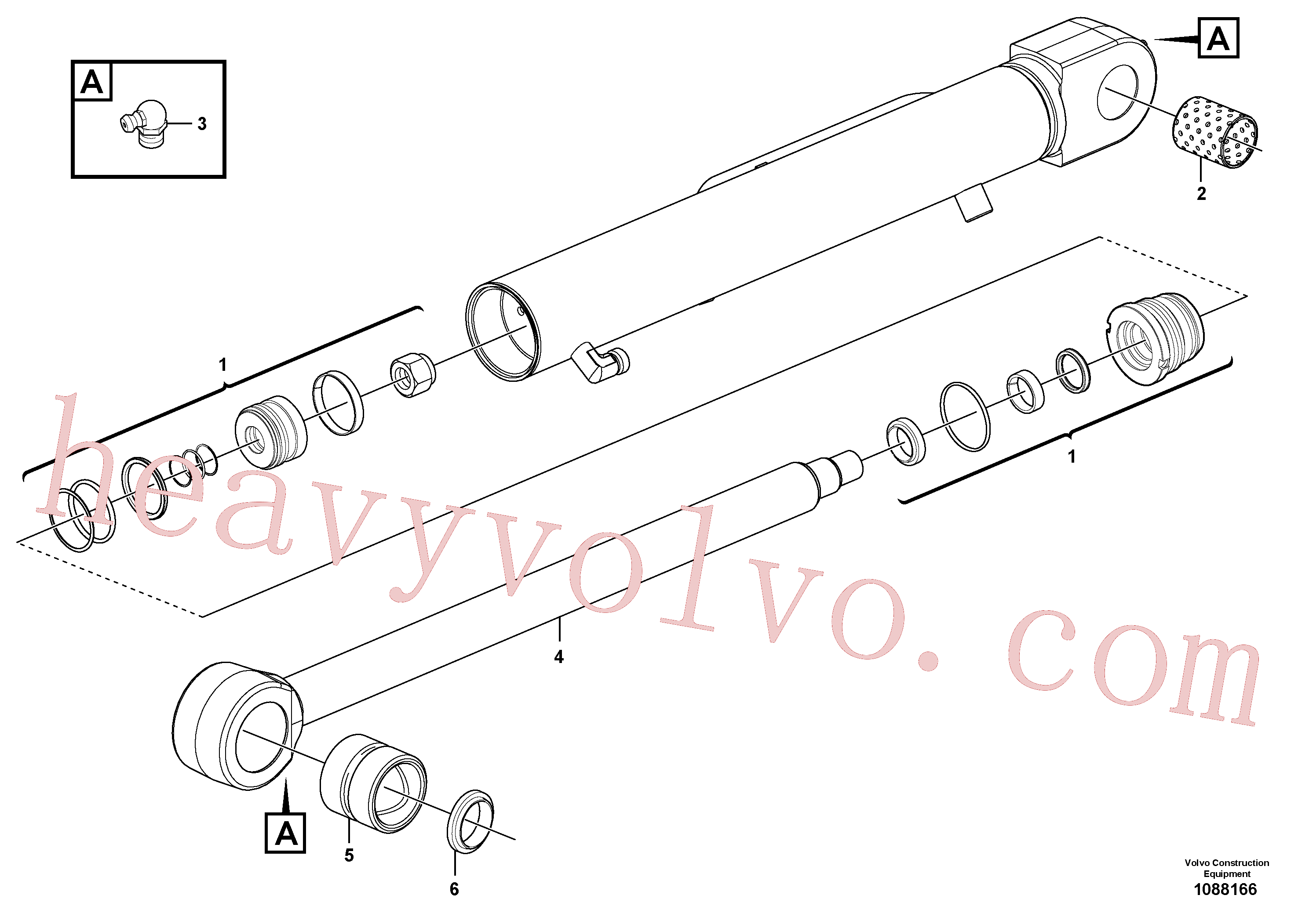 VOE15163209 for Volvo Bucket cylinder(1088166 assembly)