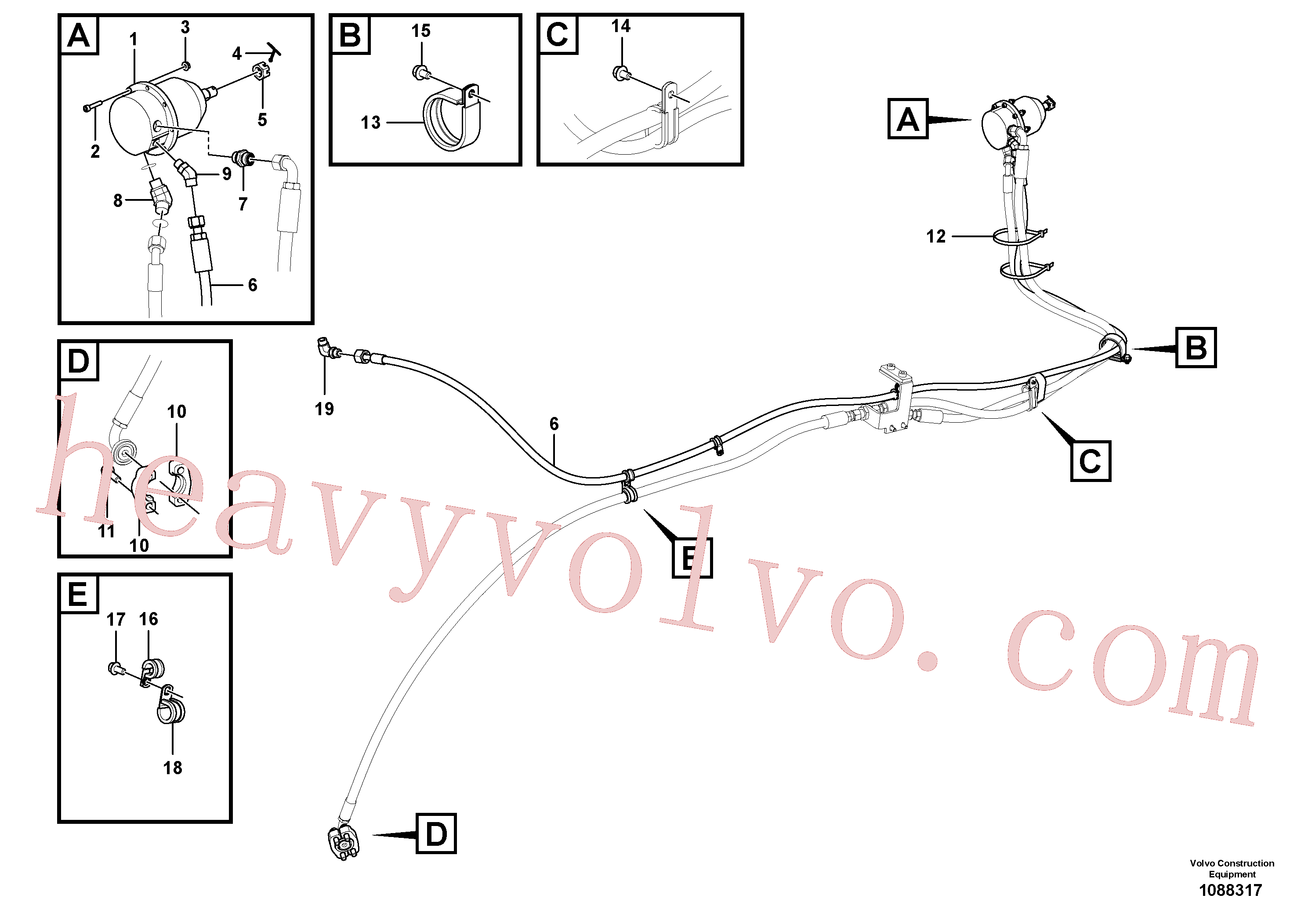 VOE17201099 for Volvo Hydraulic motor(1088317 assembly)