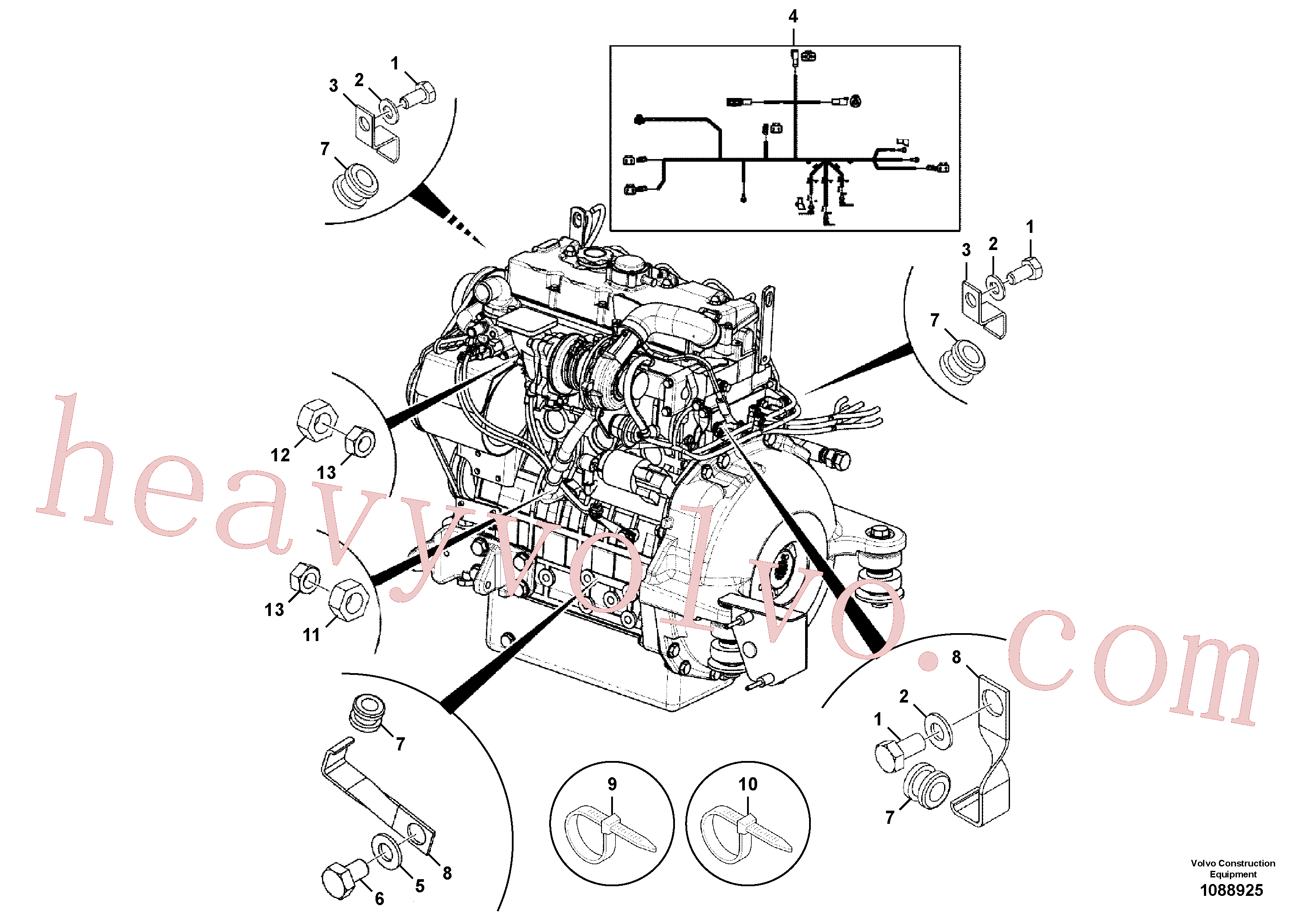 VOE16213997 for Volvo Electrics cab installation assemblies, engine electrics, fittings(1088925 assembly)