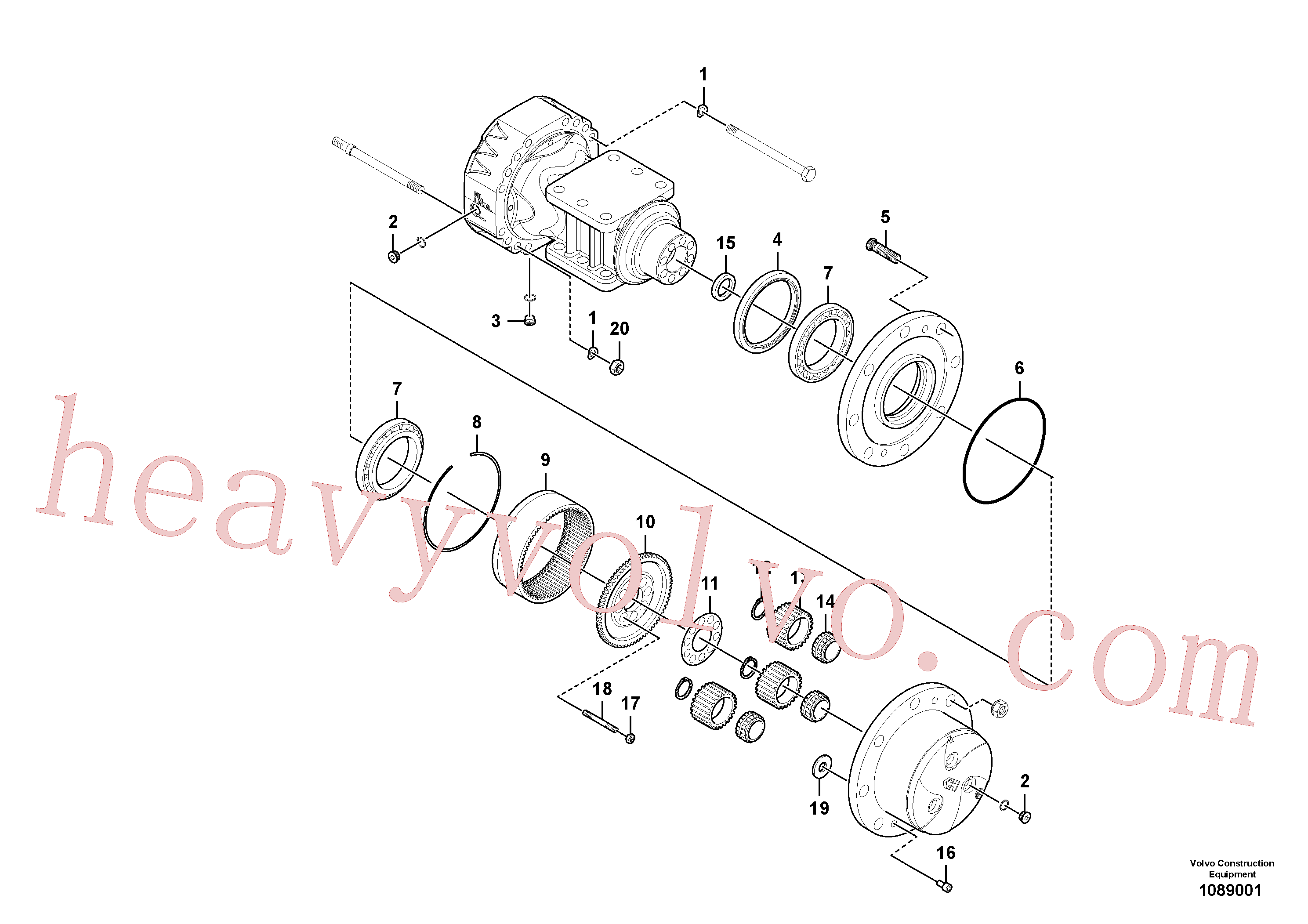 RM13229083 for Volvo Rear axle, Hub reduction(1089001 assembly)